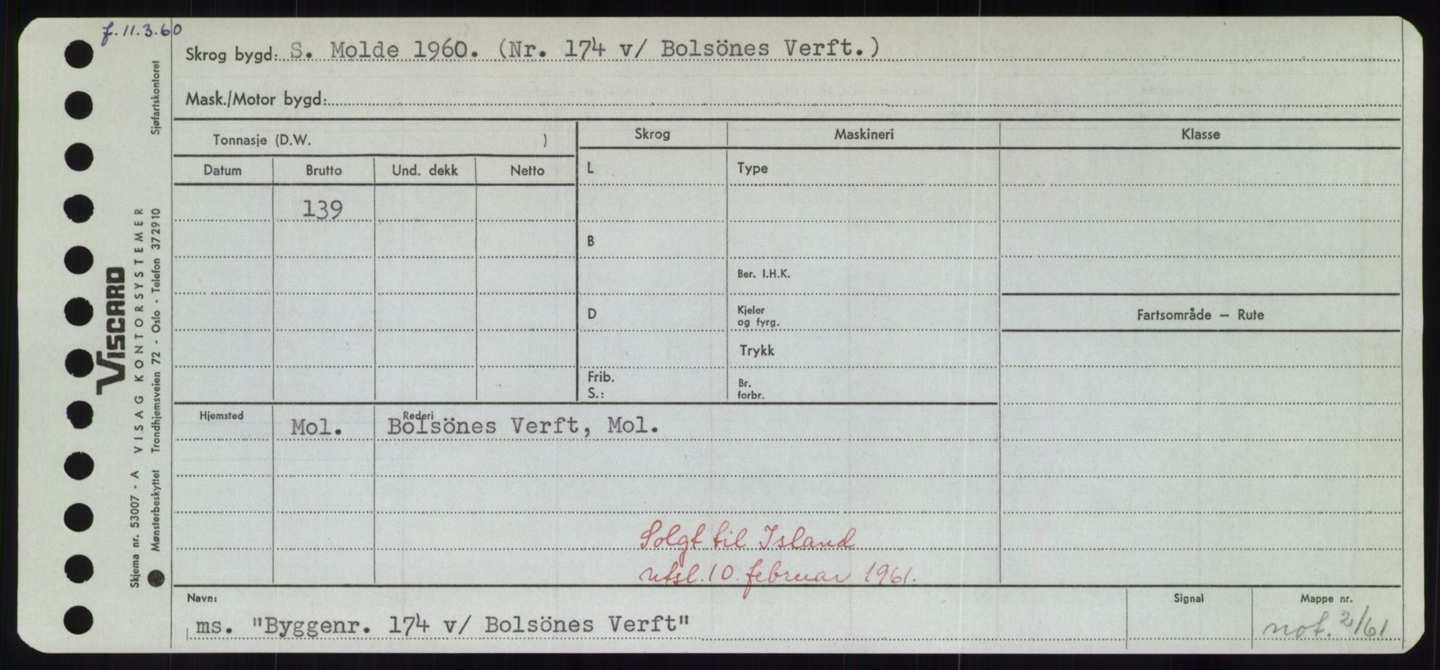 Sjøfartsdirektoratet med forløpere, Skipsmålingen, RA/S-1627/H/Hd/L0006: Fartøy, Byg-Båt, p. 29