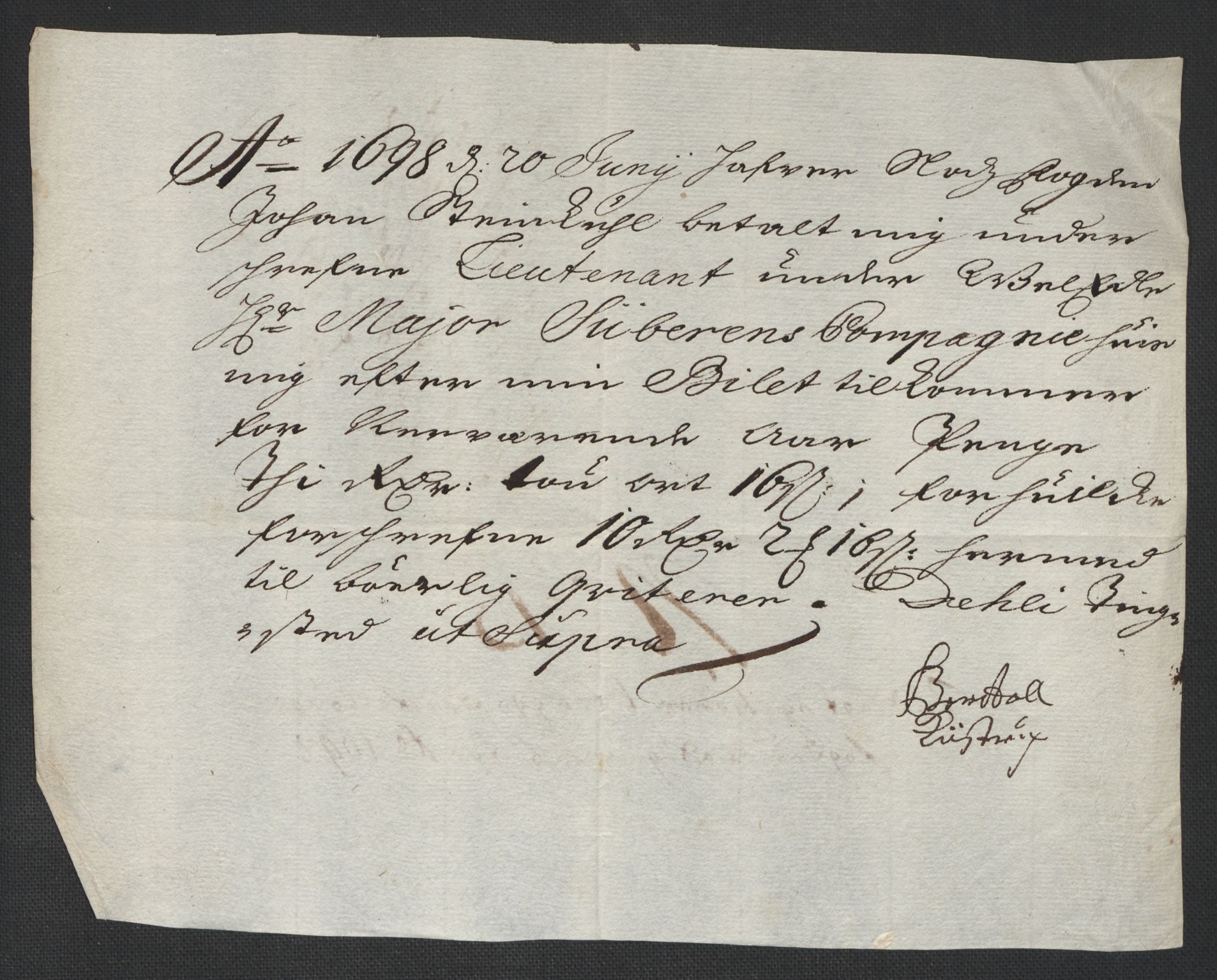 Rentekammeret inntil 1814, Reviderte regnskaper, Fogderegnskap, AV/RA-EA-4092/R10/L0441: Fogderegnskap Aker og Follo, 1698, p. 195