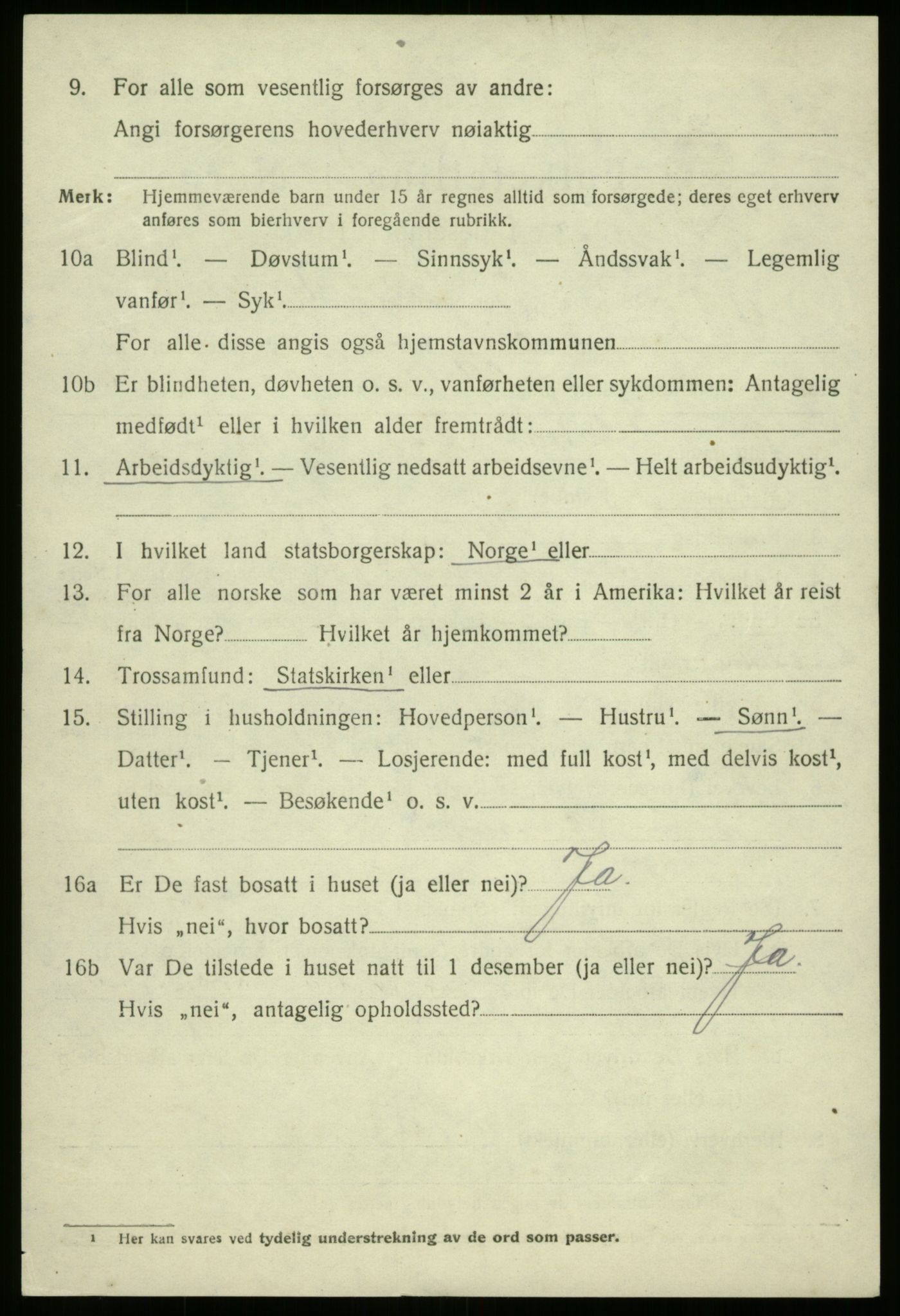 SAB, 1920 census for Eid, 1920, p. 2925