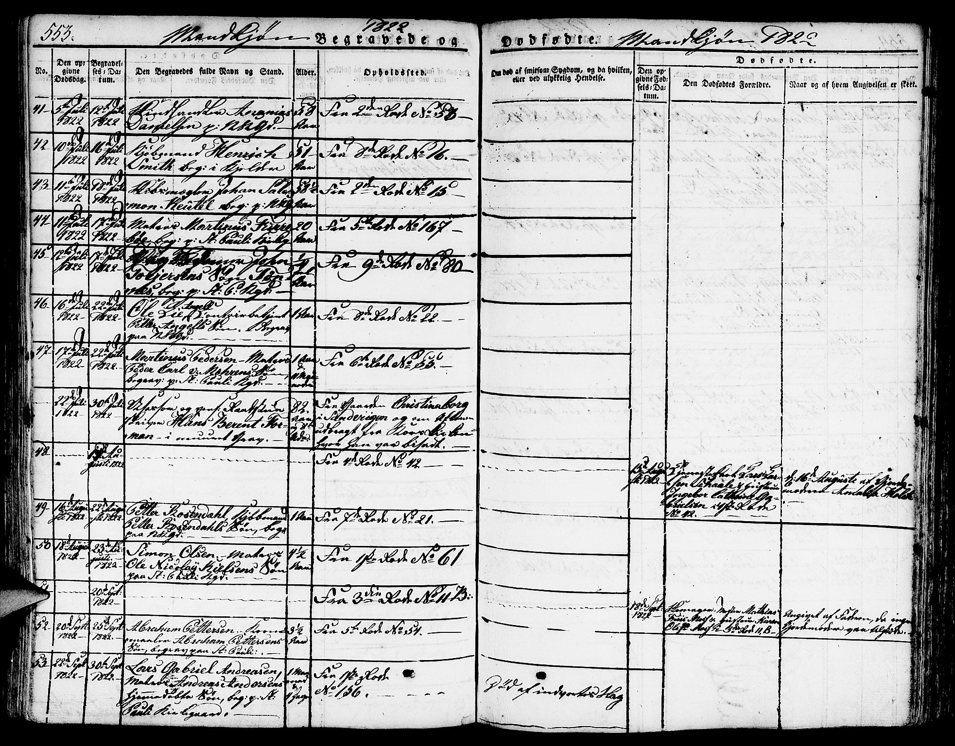 Nykirken Sokneprestembete, SAB/A-77101/H/Hab: Parish register (copy) no. A 5II, 1821-1843, p. 553