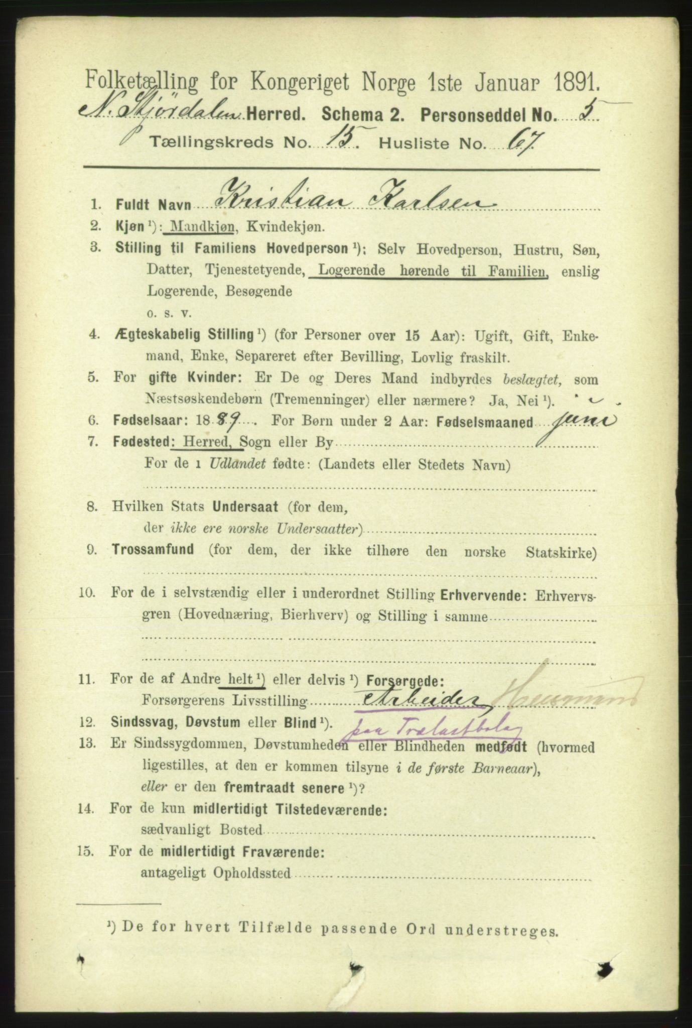 RA, 1891 census for 1714 Nedre Stjørdal, 1891, p. 7452