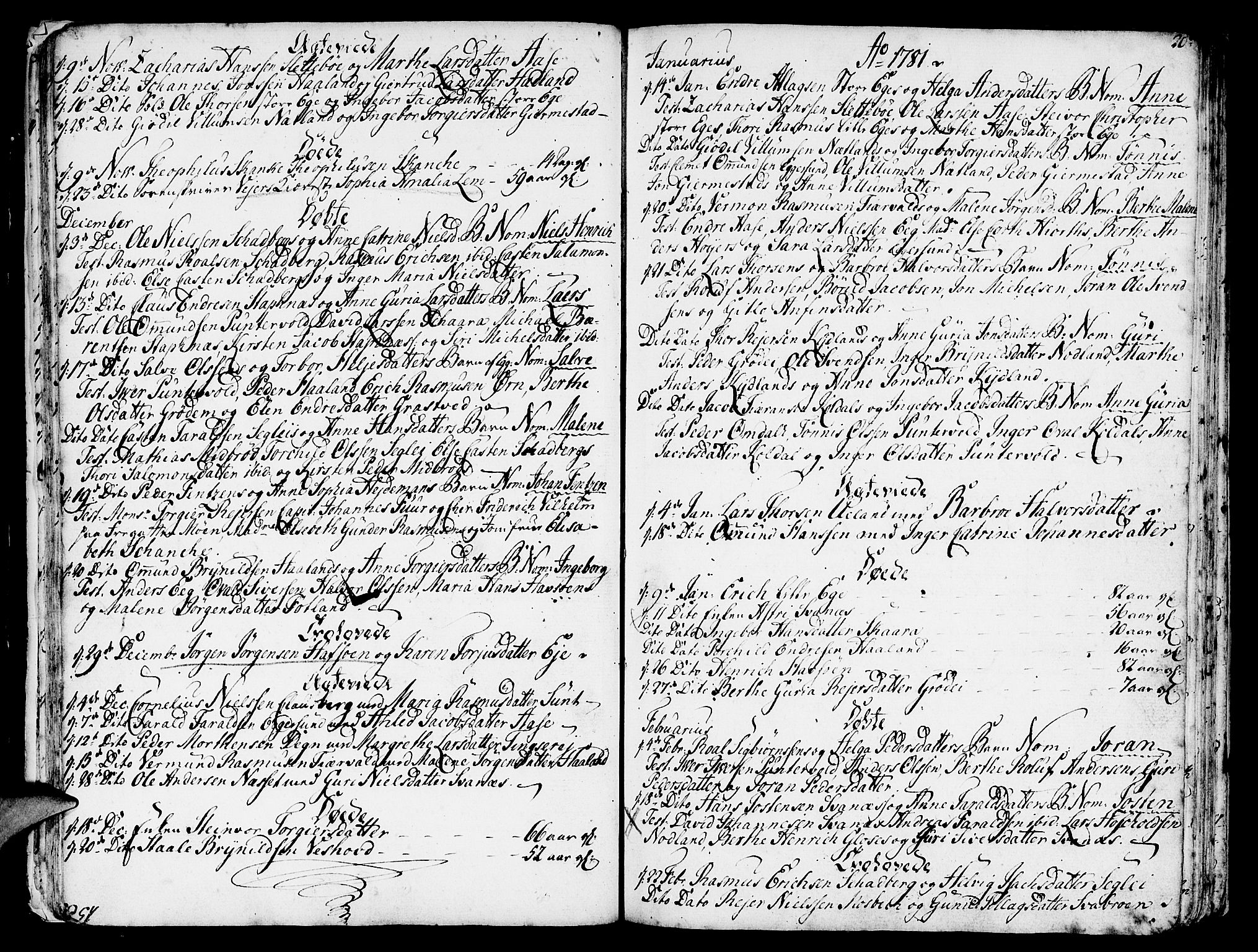 Eigersund sokneprestkontor, SAST/A-101807/S08/L0004: Parish register (official) no. A 4 /1, 1776-1789, p. 20