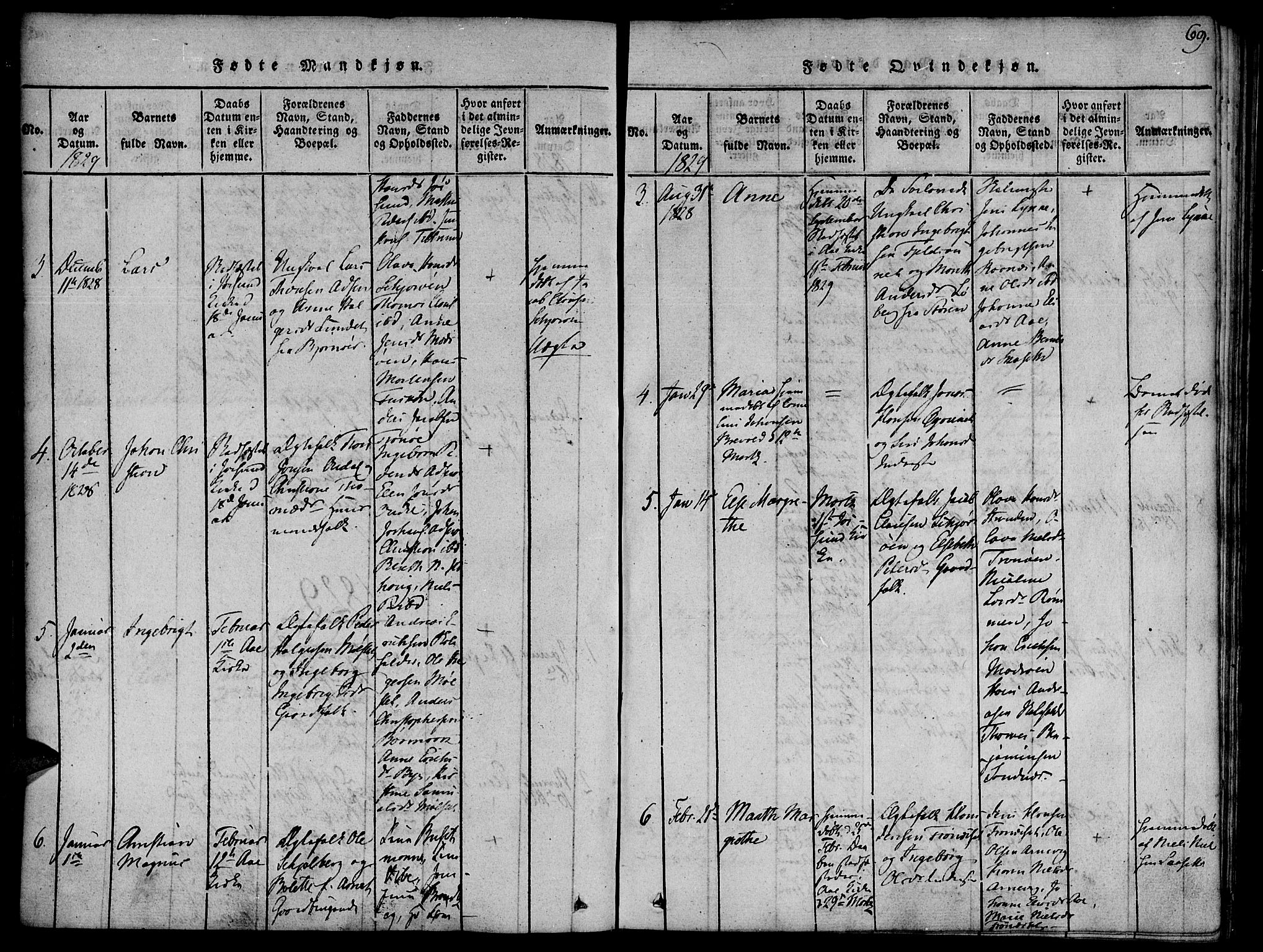 Ministerialprotokoller, klokkerbøker og fødselsregistre - Sør-Trøndelag, SAT/A-1456/655/L0675: Parish register (official) no. 655A04, 1818-1830, p. 69