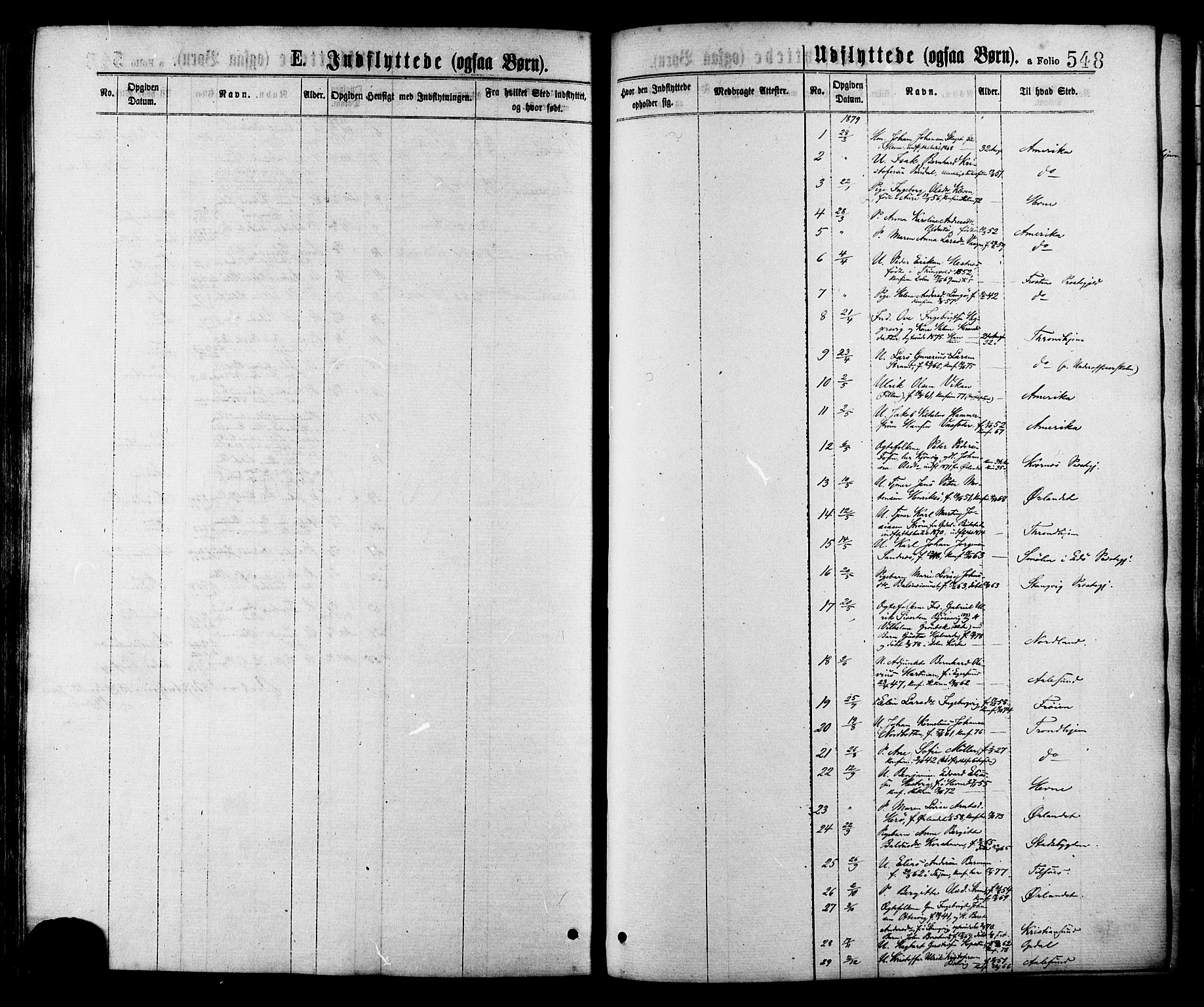 Ministerialprotokoller, klokkerbøker og fødselsregistre - Sør-Trøndelag, SAT/A-1456/634/L0532: Parish register (official) no. 634A08, 1871-1881, p. 548