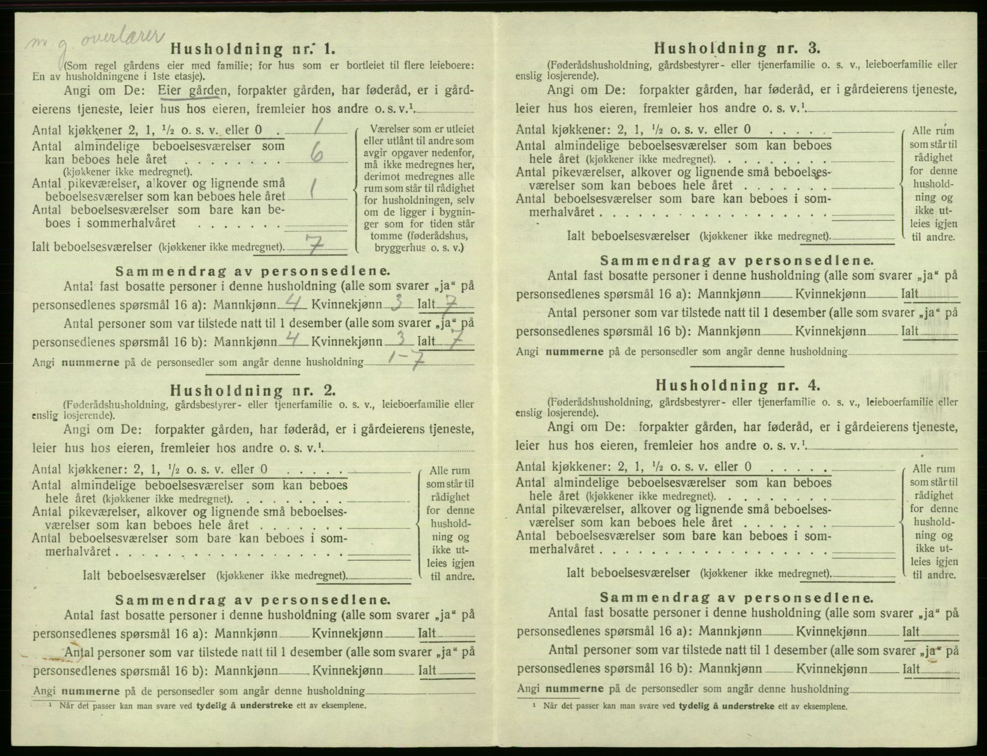 SAB, 1920 census for Fana, 1920, p. 1988