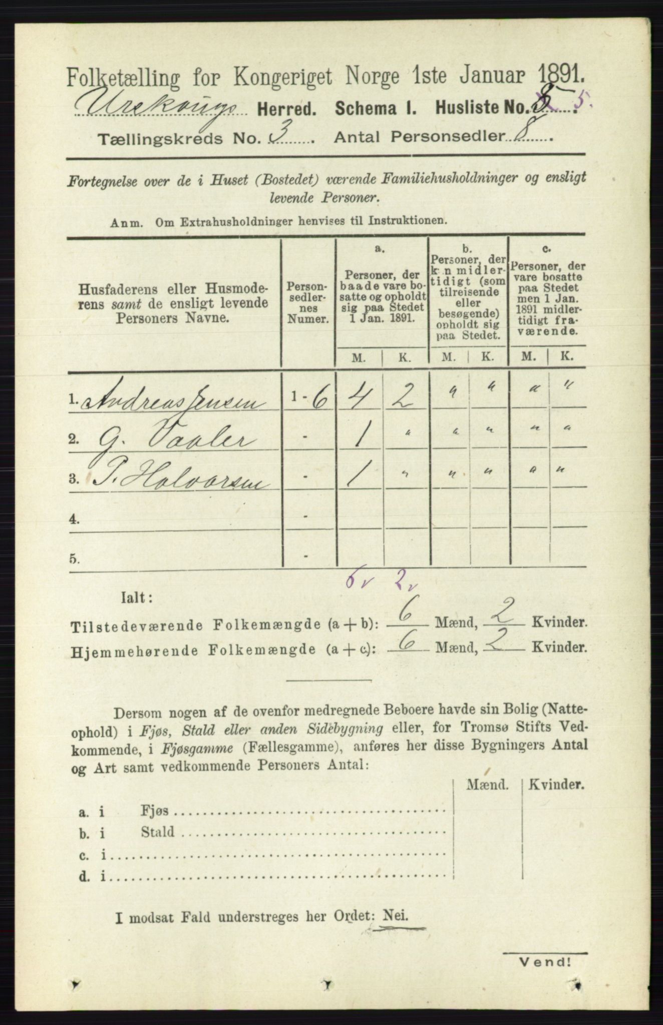 RA, 1891 census for 0224 Aurskog, 1891, p. 362