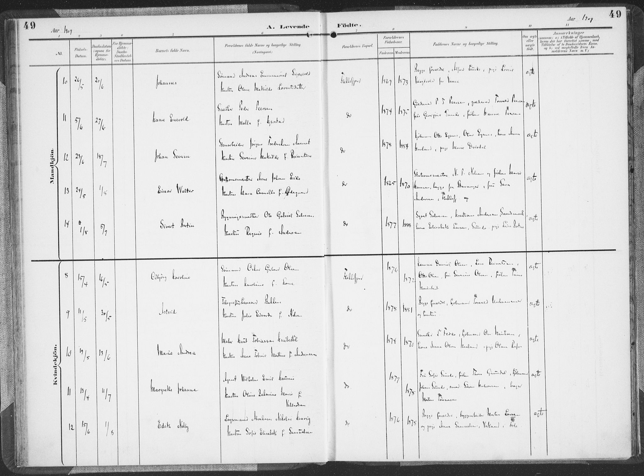 Flekkefjord sokneprestkontor, AV/SAK-1111-0012/F/Fa/Faa/L0002: Parish register (official) no. A 2, 1900-1912, p. 49