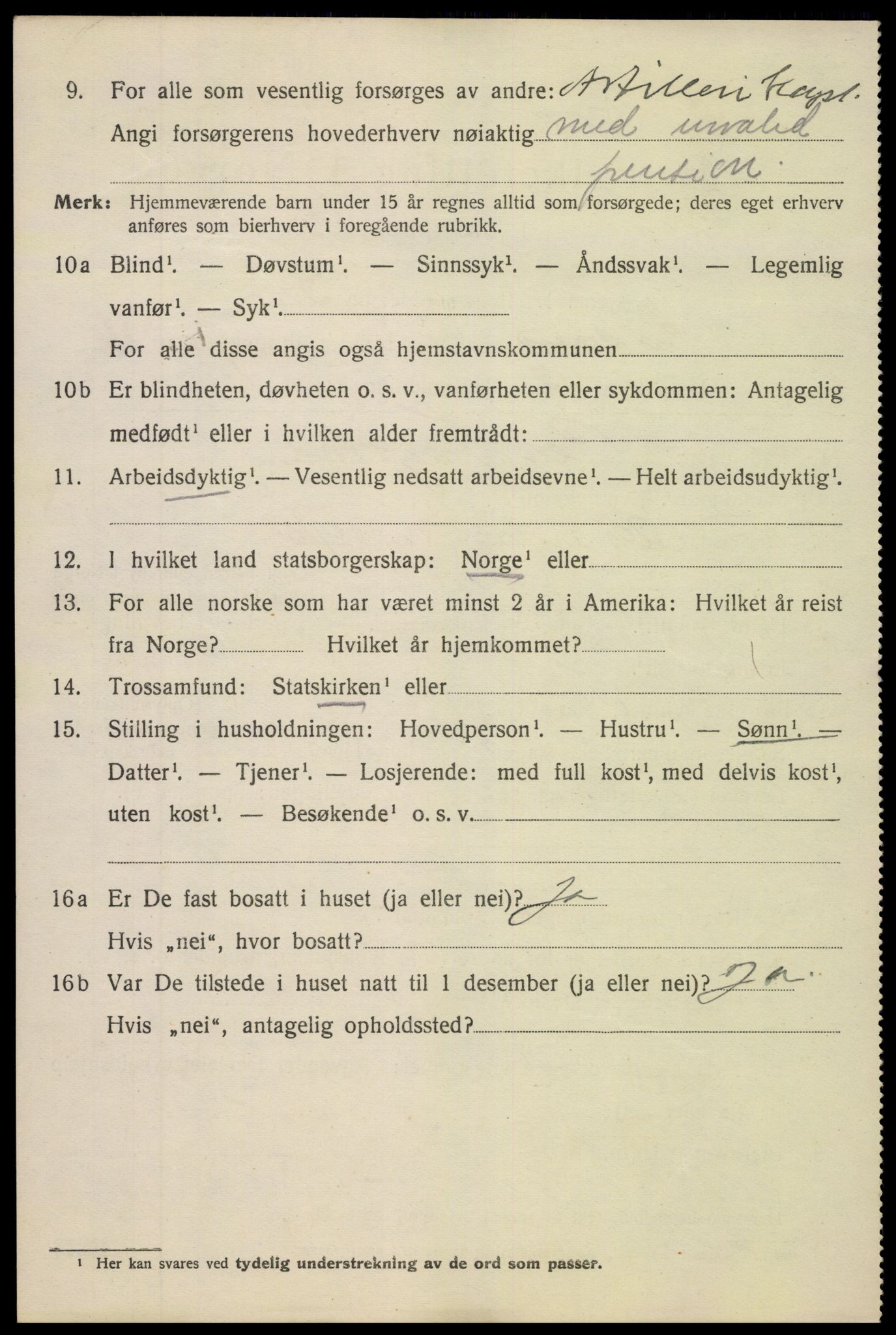 SAK, 1920 census for Kristiansand, 1920, p. 31400