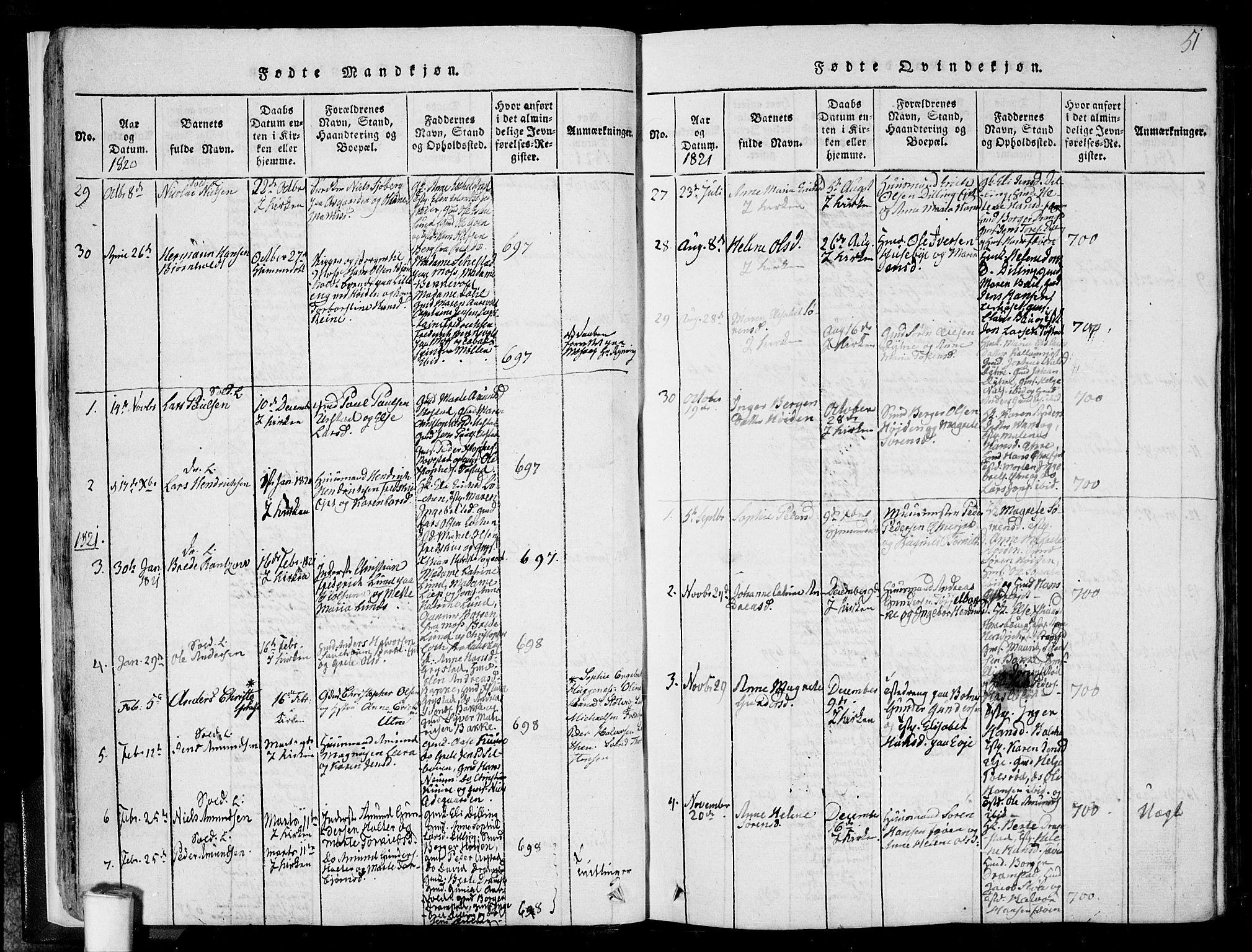 Rygge prestekontor Kirkebøker, SAO/A-10084b/F/Fa/L0003: Parish register (official) no. 3, 1814-1836, p. 50-51