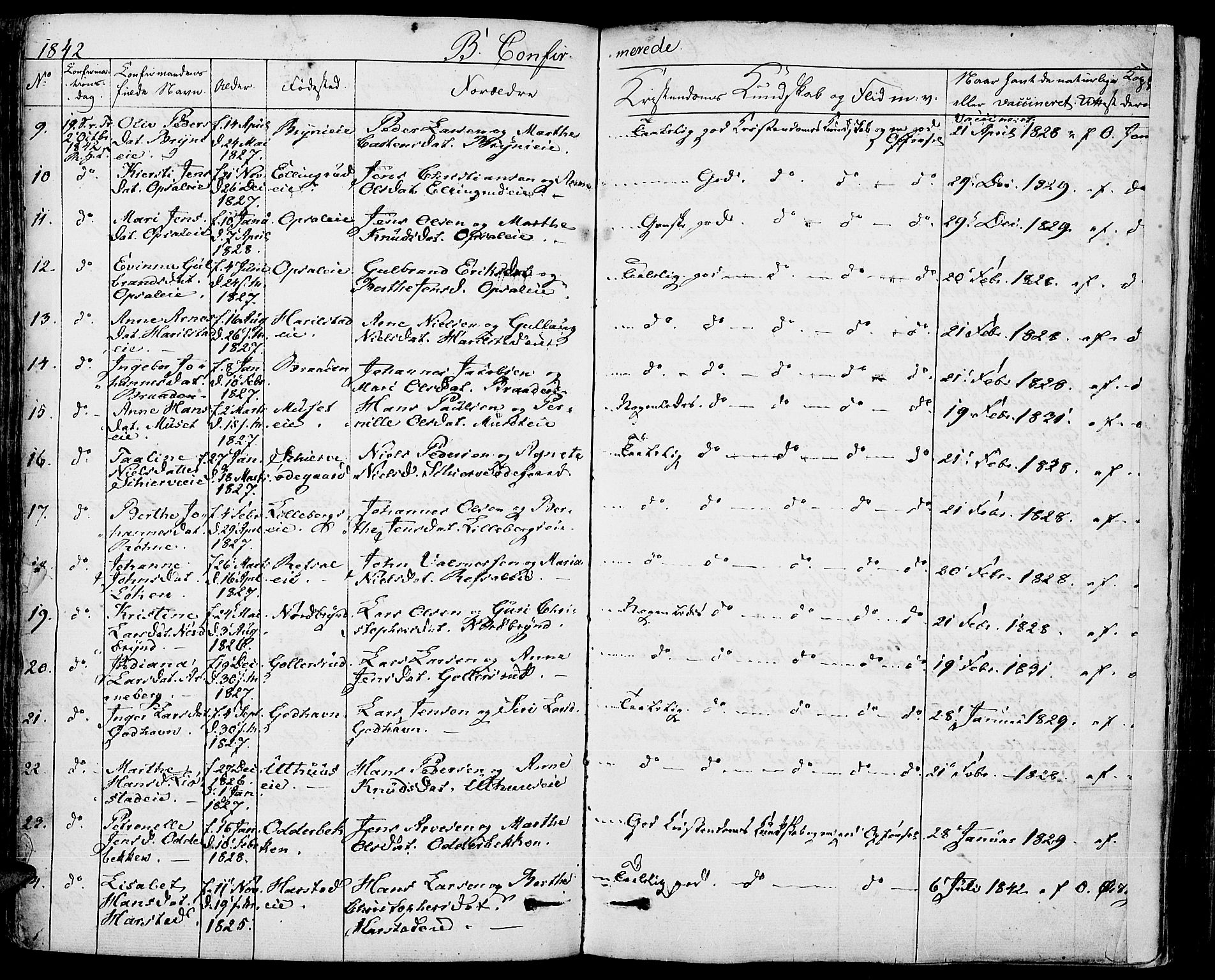 Romedal prestekontor, AV/SAH-PREST-004/K/L0003: Parish register (official) no. 3, 1829-1846, p. 168