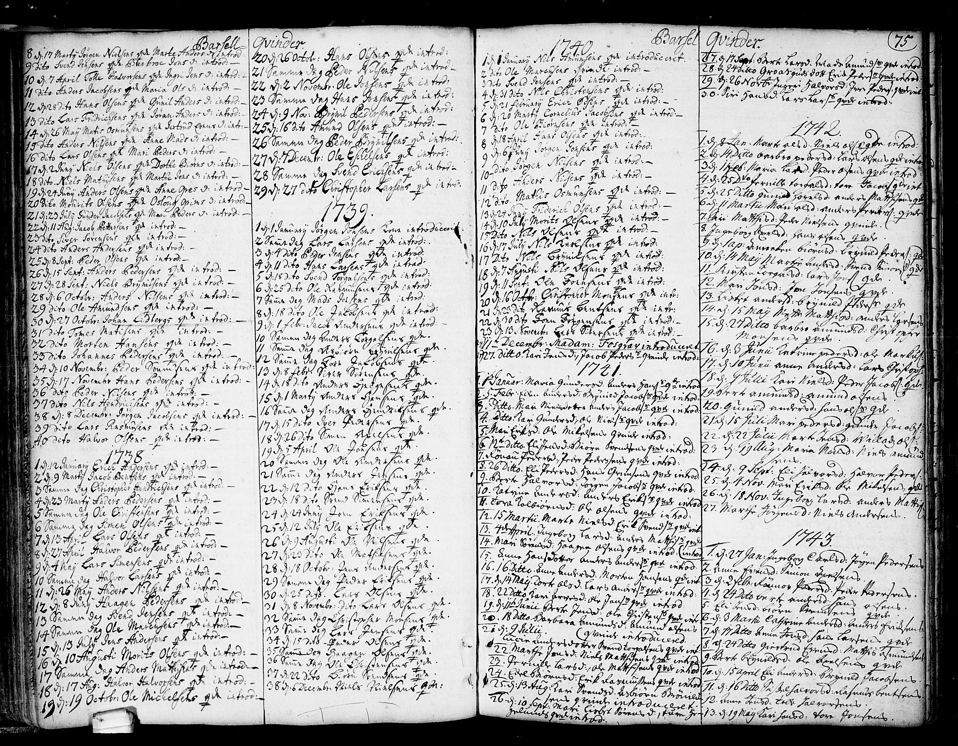 Idd prestekontor Kirkebøker, AV/SAO-A-10911/F/Fa/L0001: Parish register (official) no. I 1, 1720-1769, p. 75