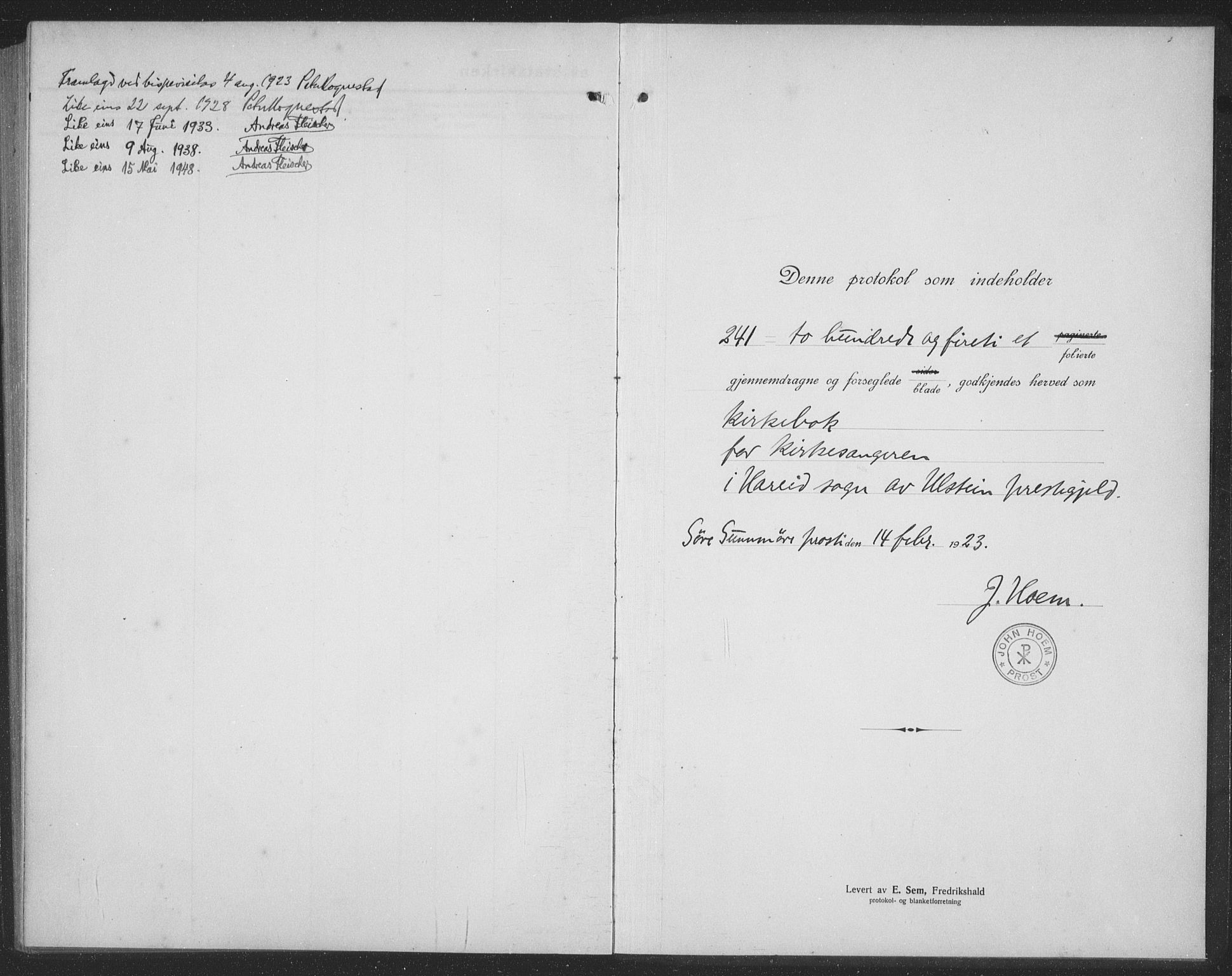 Ministerialprotokoller, klokkerbøker og fødselsregistre - Møre og Romsdal, SAT/A-1454/510/L0127: Parish register (copy) no. 510C04, 1923-1939