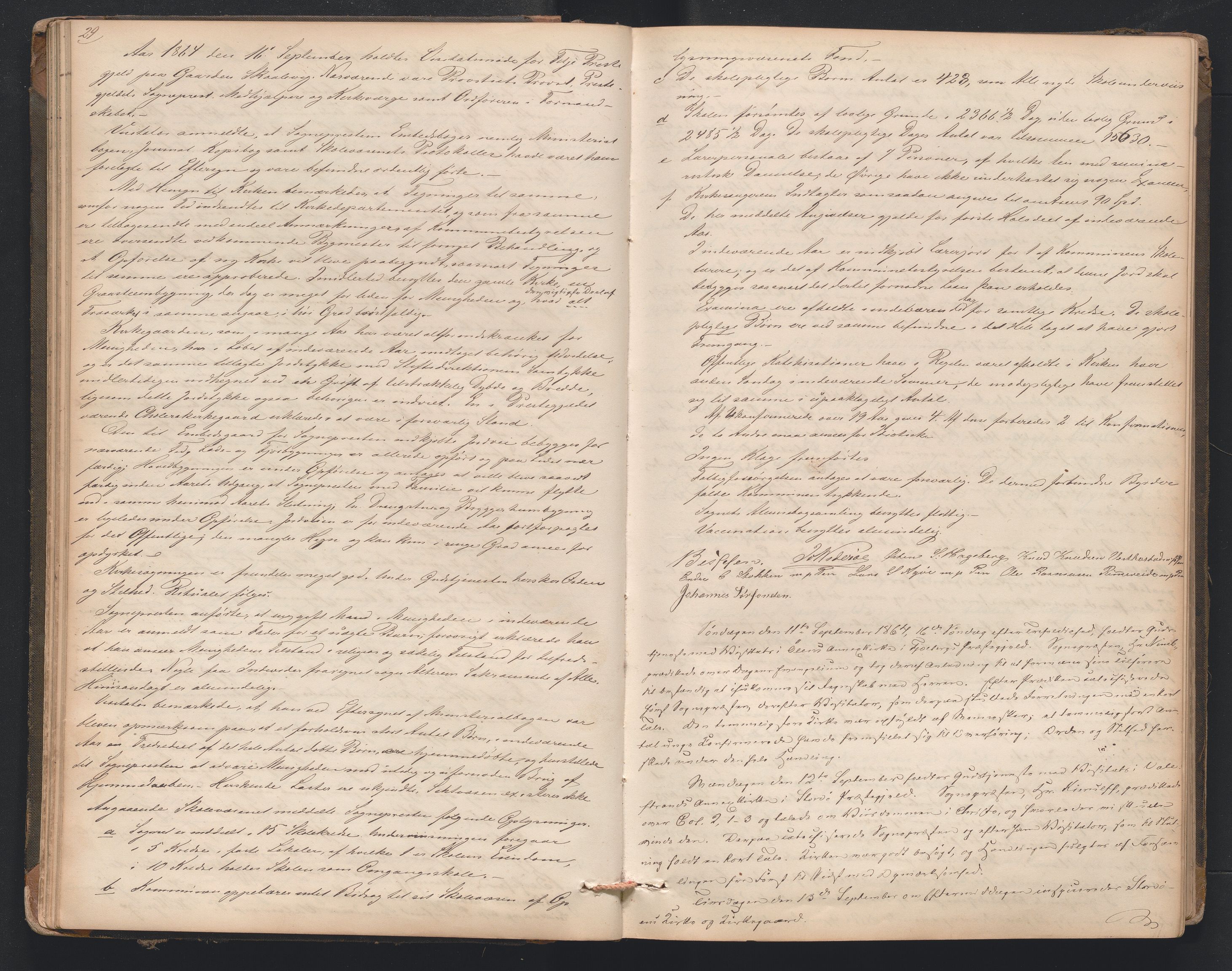 Nordre Sunnhordland prosti, AV/SAB-A-99912/F/L0001: Visitasprotokoll , 1860-1959, p. 29