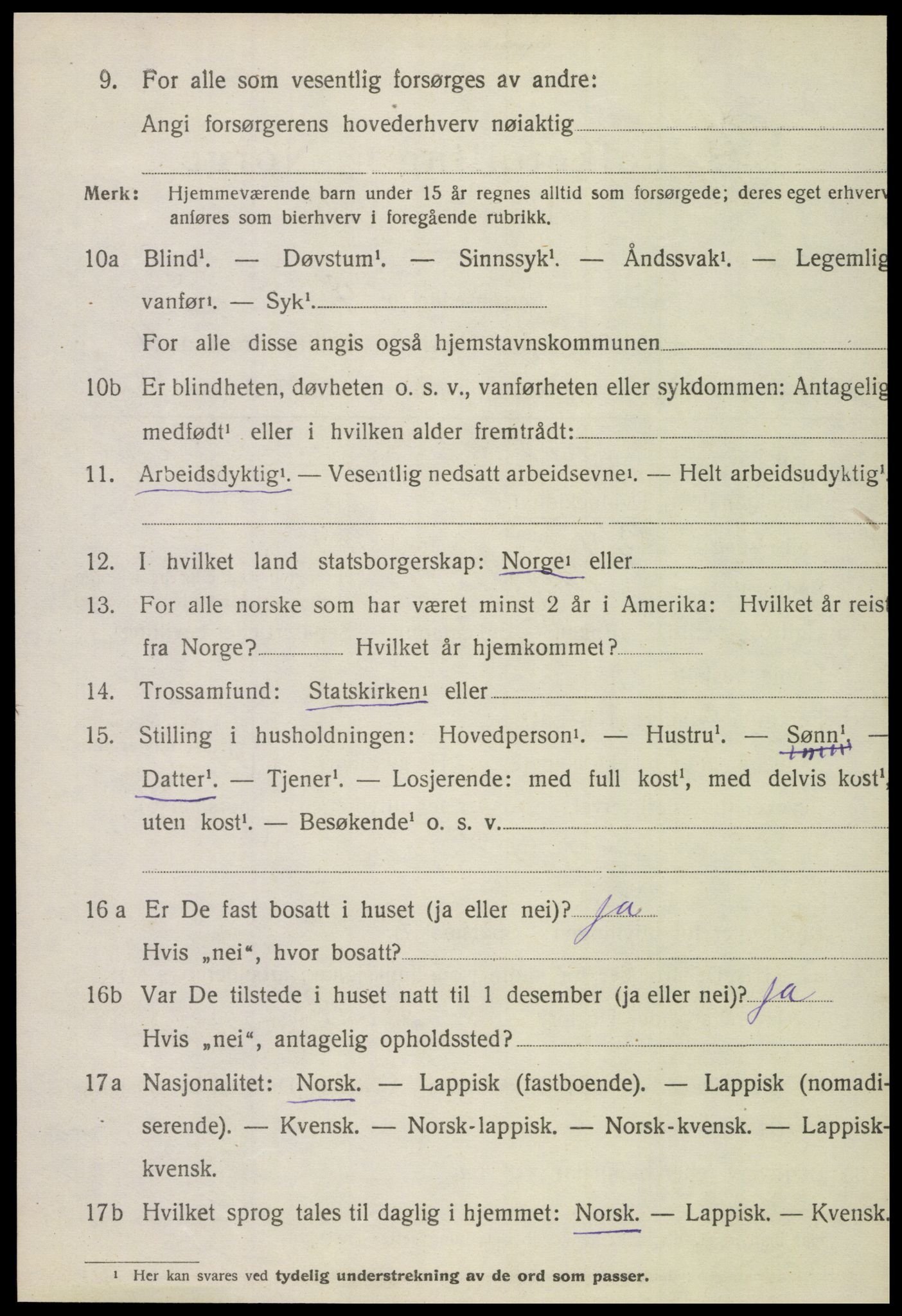 SAT, 1920 census for Gildeskål, 1920, p. 6833