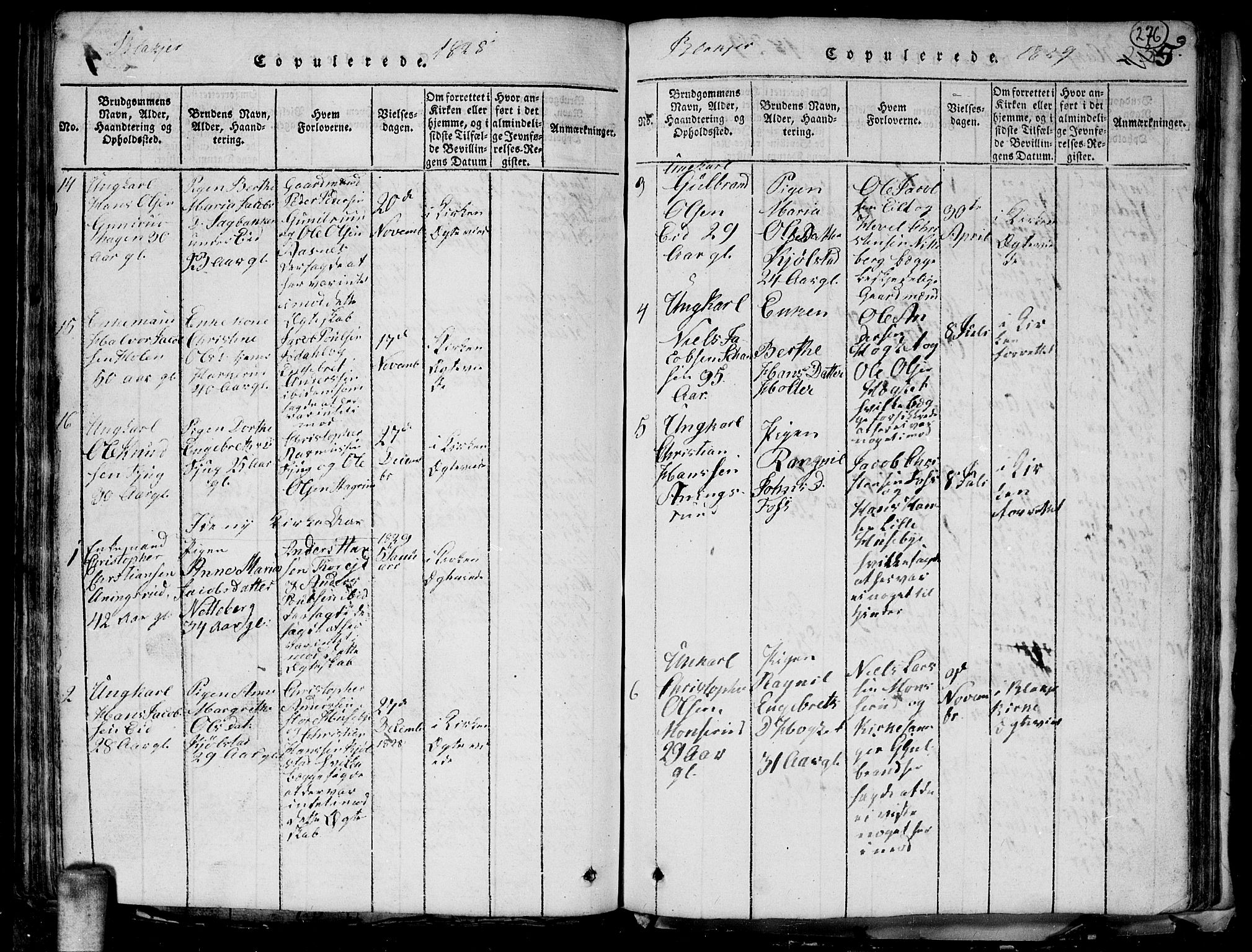 Aurskog prestekontor Kirkebøker, SAO/A-10304a/G/Ga/L0001: Parish register (copy) no. I 1, 1814-1829, p. 276