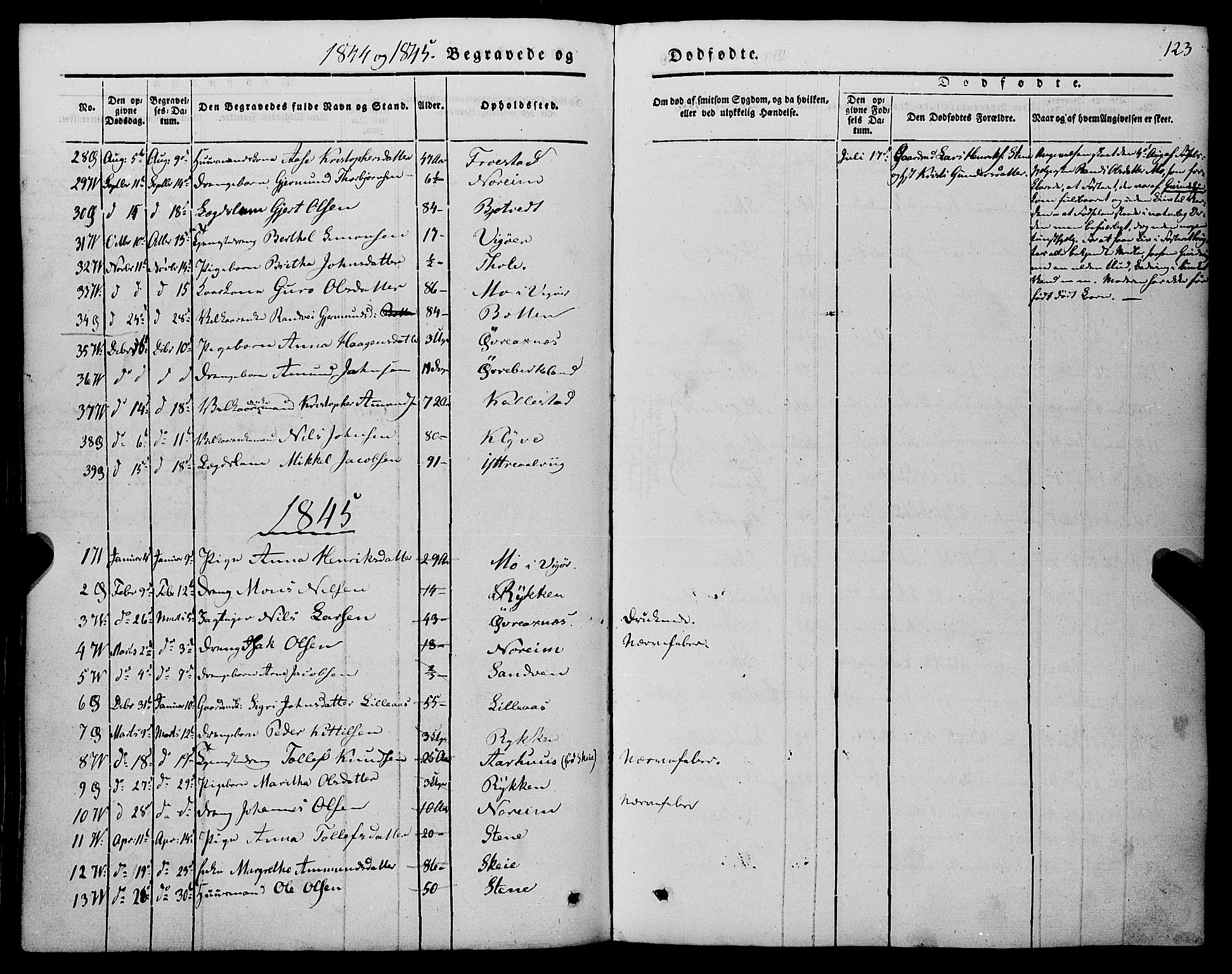 Kvam sokneprestembete, AV/SAB-A-76201/H/Haa: Parish register (official) no. A 8, 1844-1863, p. 123