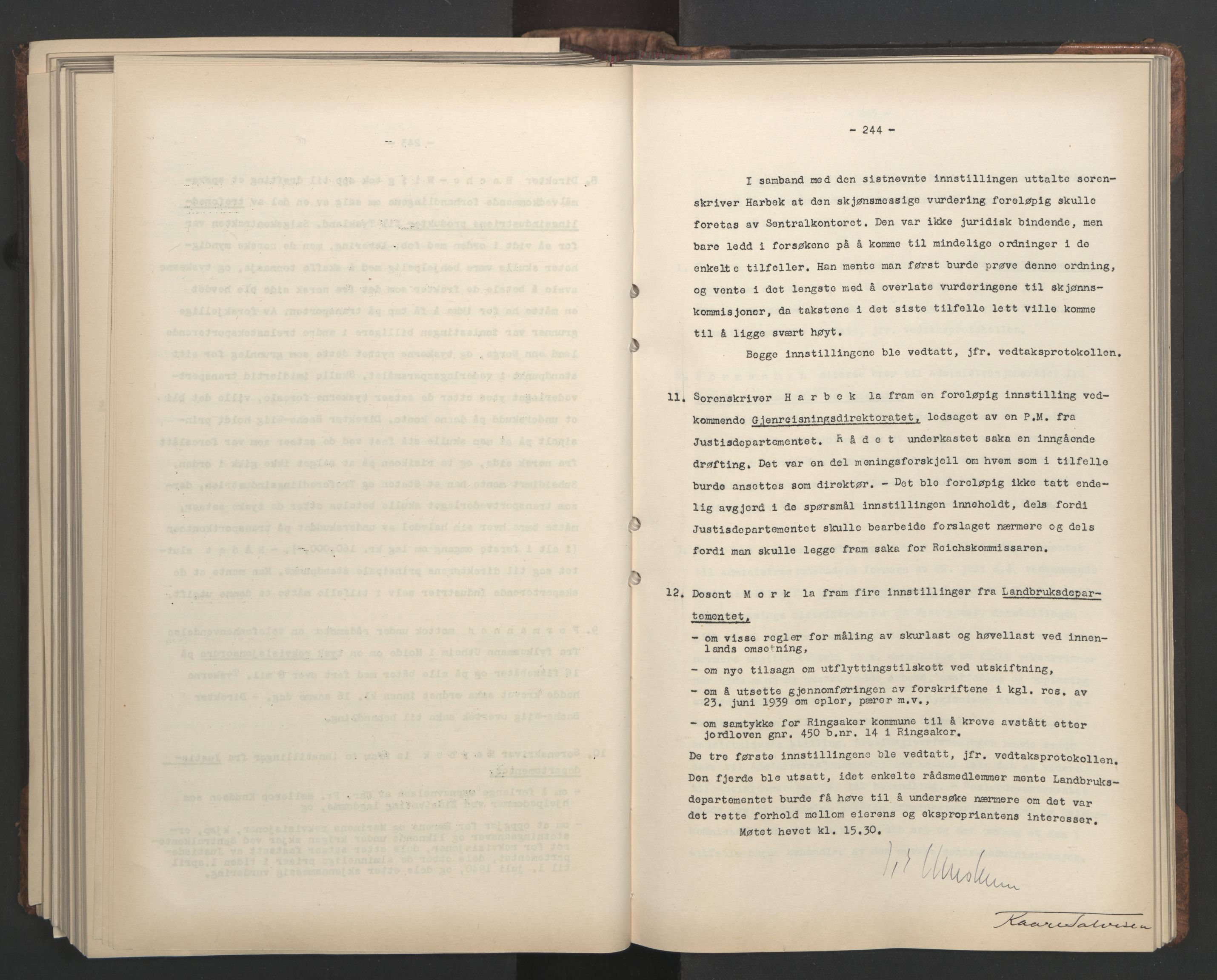 Administrasjonsrådet, AV/RA-S-1004/A/L0001: Møteprotokoll med tillegg 15/4-25/9, 1940, p. 244