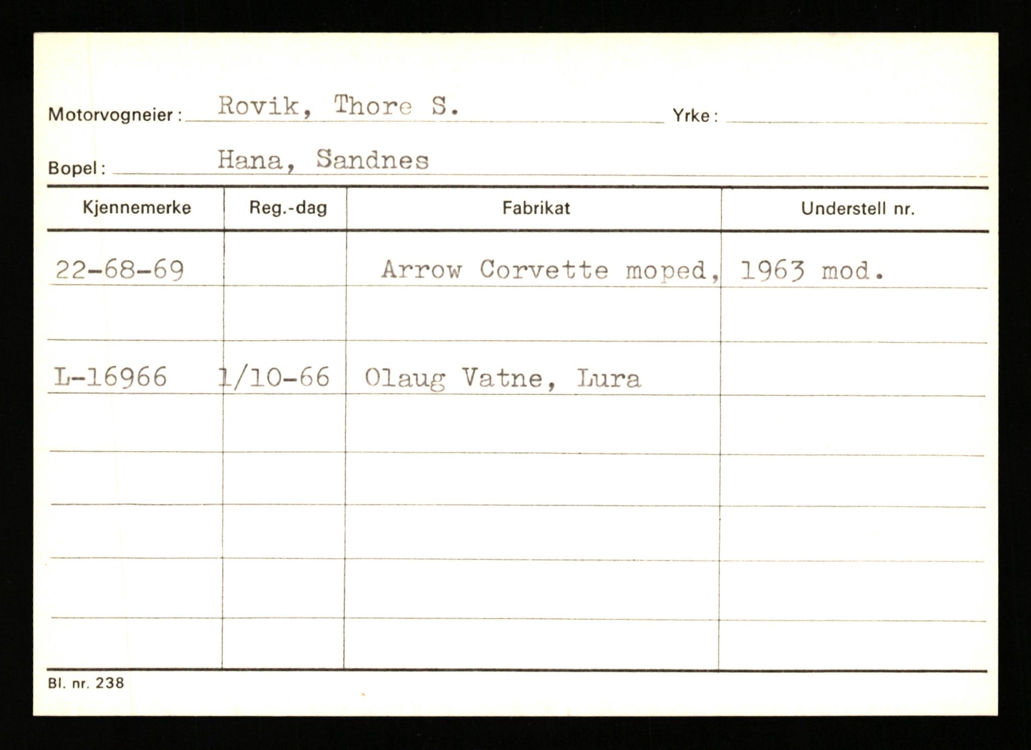 Stavanger trafikkstasjon, AV/SAST-A-101942/0/G/L0010: Registreringsnummer: 130000 - 239953, 1930-1971, p. 2809