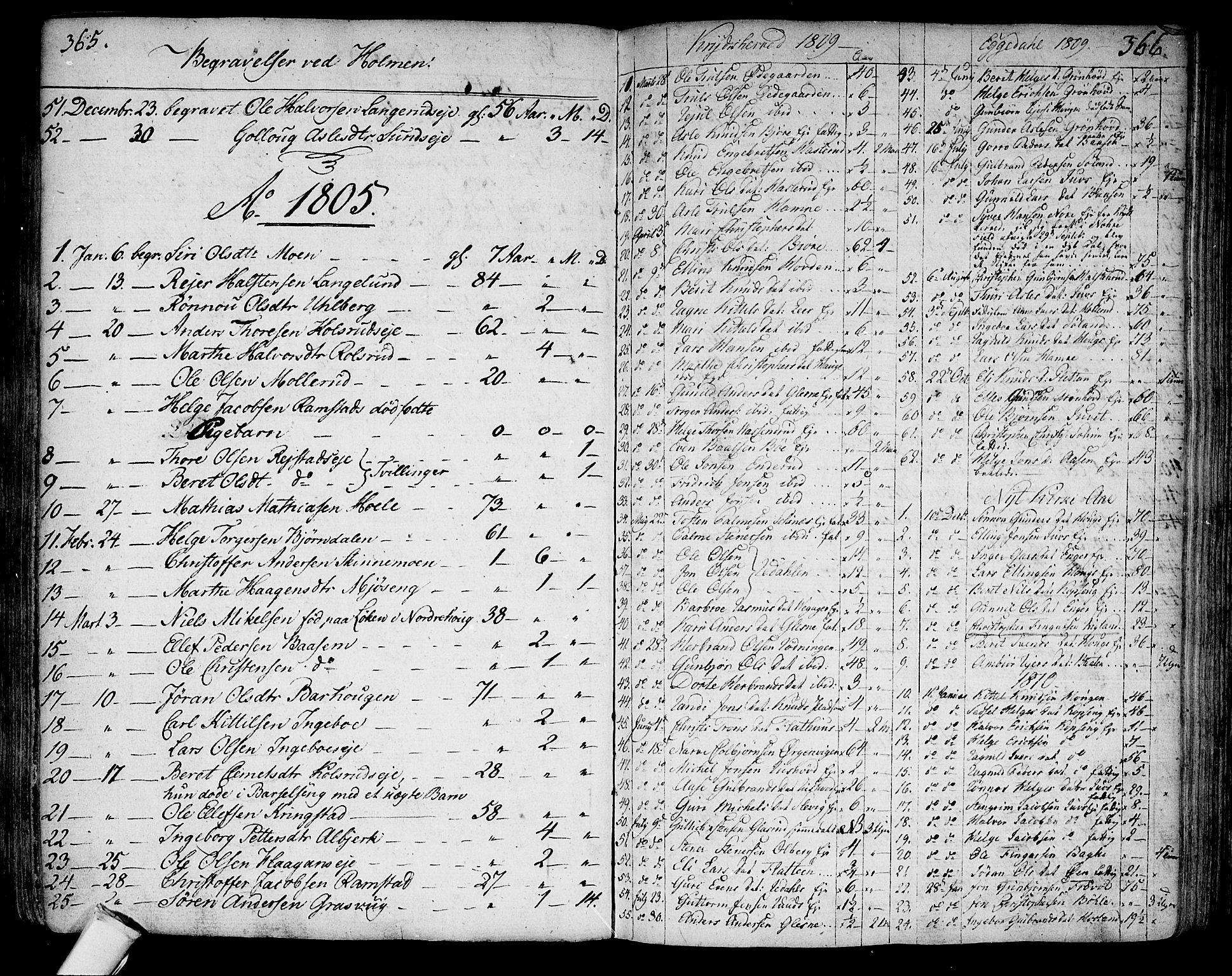 Sigdal kirkebøker, AV/SAKO-A-245/F/Fa/L0003: Parish register (official) no. I 3, 1793-1811, p. 365-366