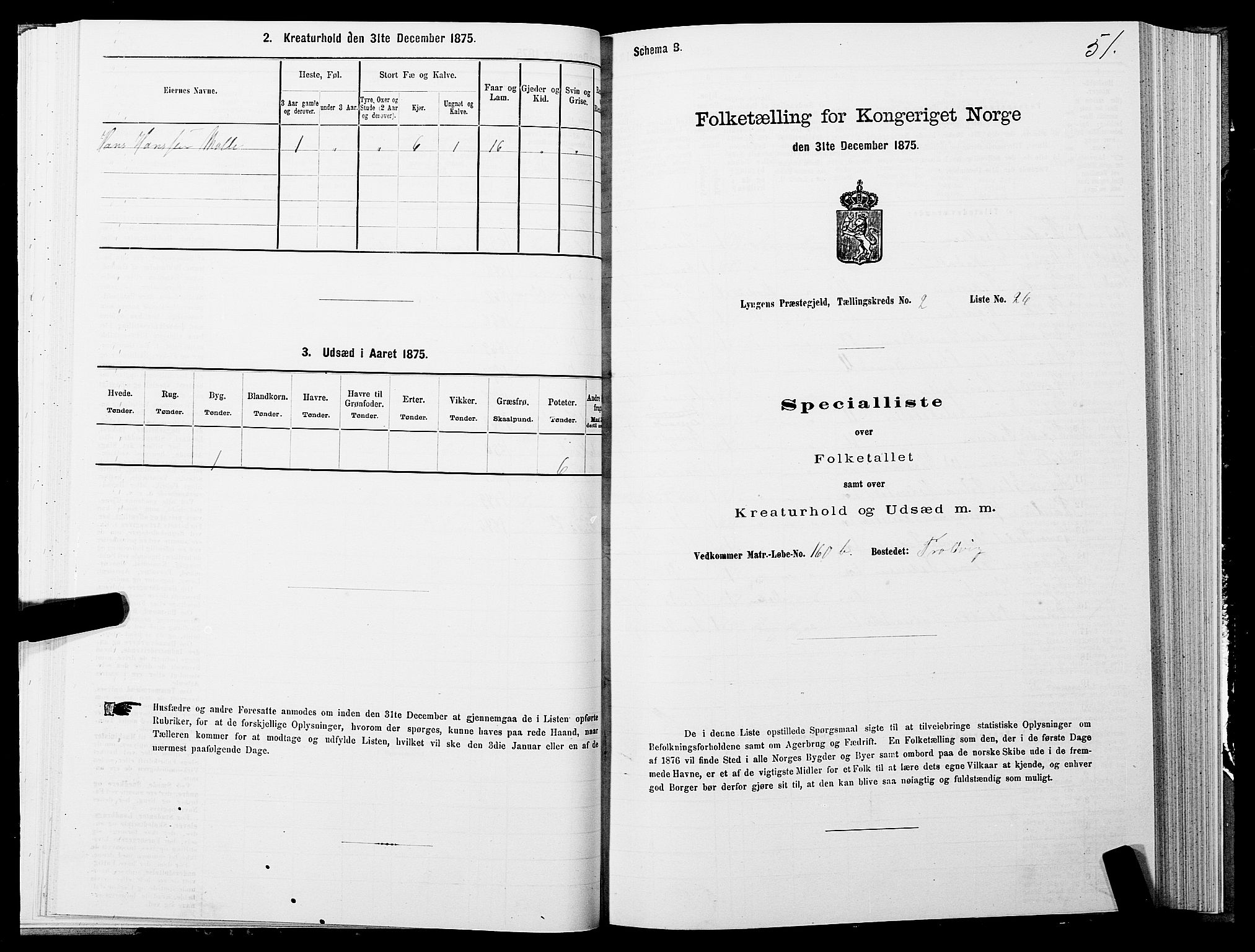 SATØ, 1875 census for 1938P Lyngen, 1875, p. 2051