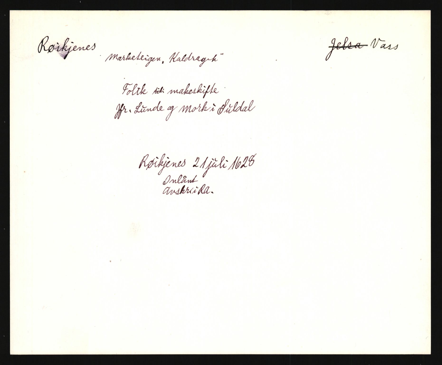 Riksarkivets diplomsamling, AV/RA-EA-5965/F35/F35e/L0027: Registreringssedler Rogaland, 1400-1700, p. 523