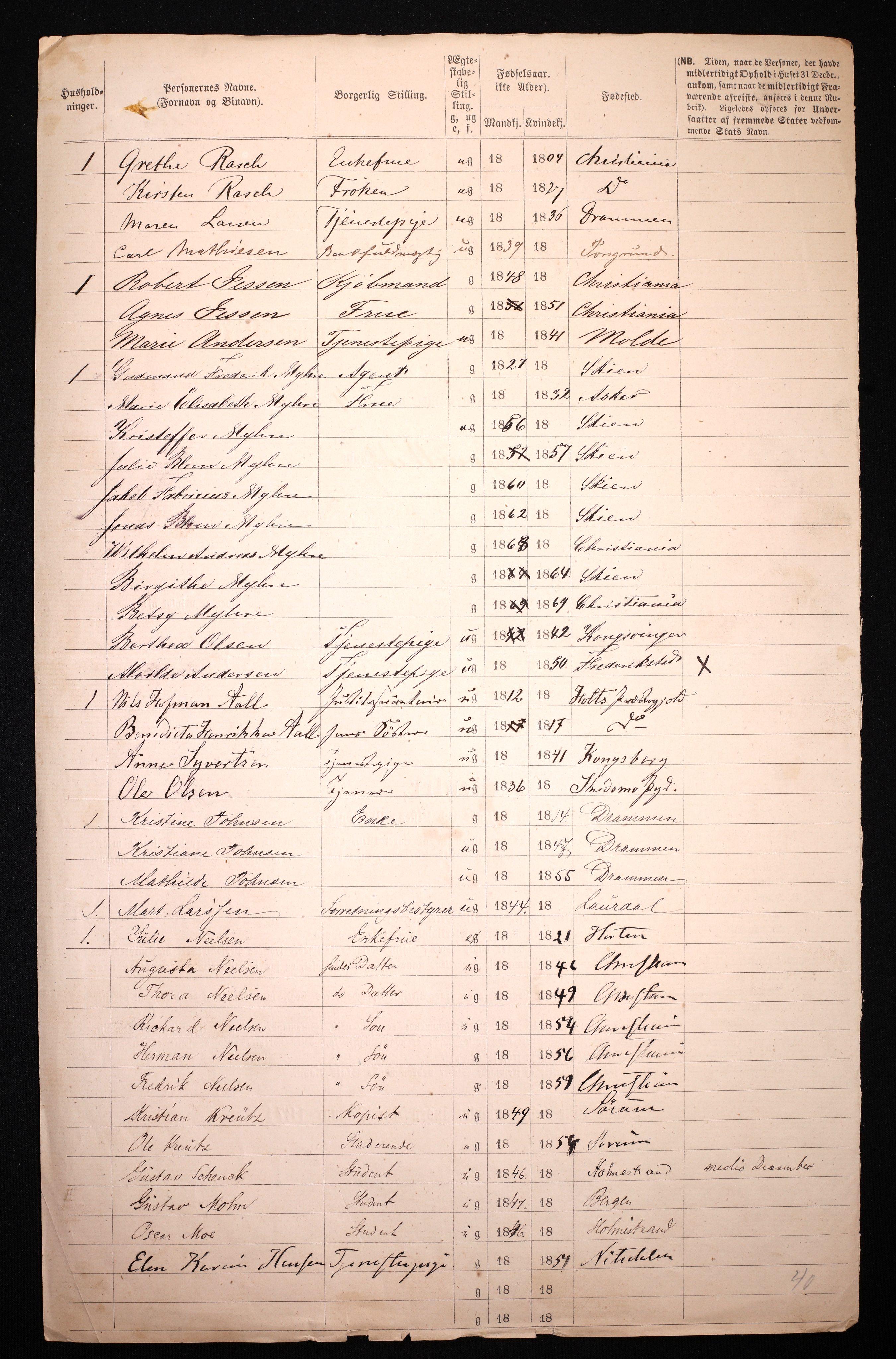 RA, 1870 census for 0301 Kristiania, 1870, p. 1115