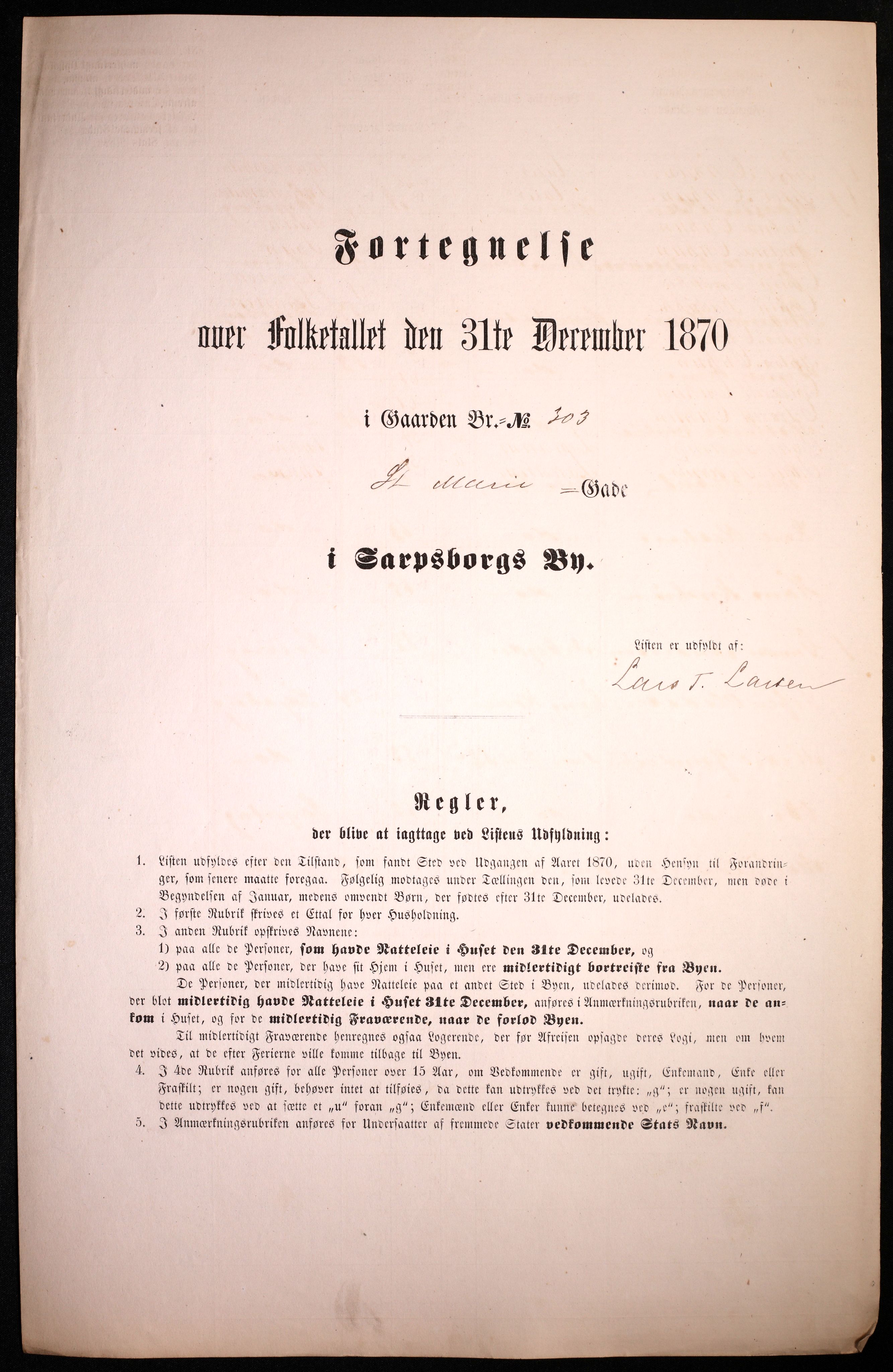 RA, 1870 census for 0102 Sarpsborg, 1870, p. 229