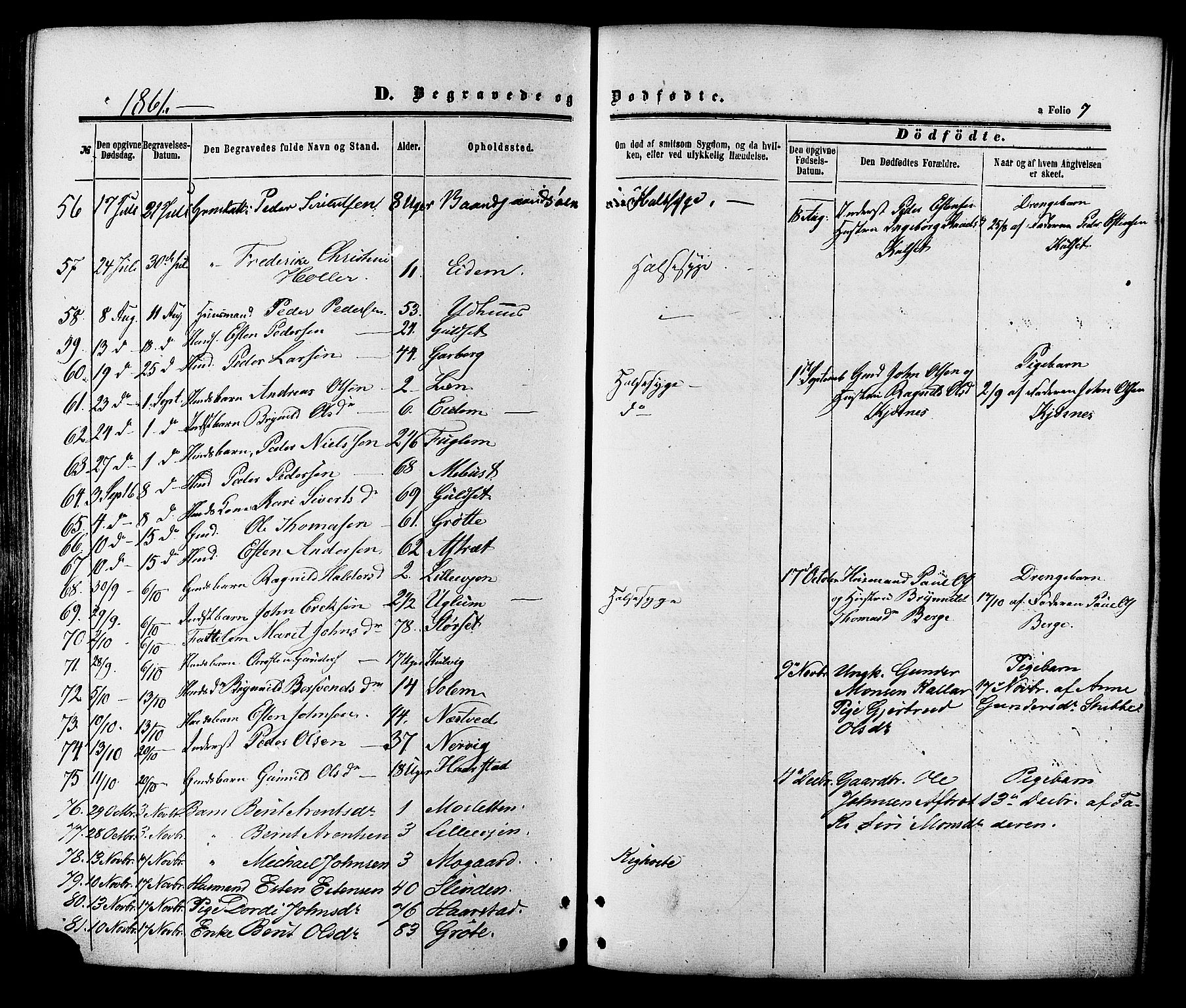 Ministerialprotokoller, klokkerbøker og fødselsregistre - Sør-Trøndelag, SAT/A-1456/695/L1147: Parish register (official) no. 695A07, 1860-1877, p. 7