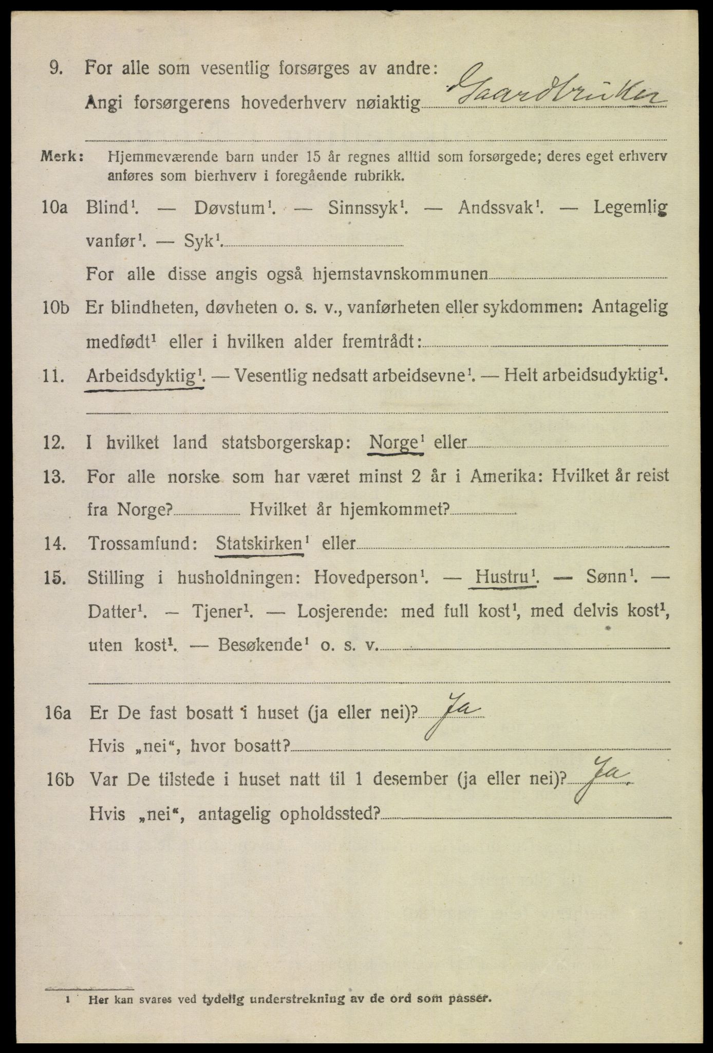 SAH, 1920 census for Tolga, 1920, p. 6874