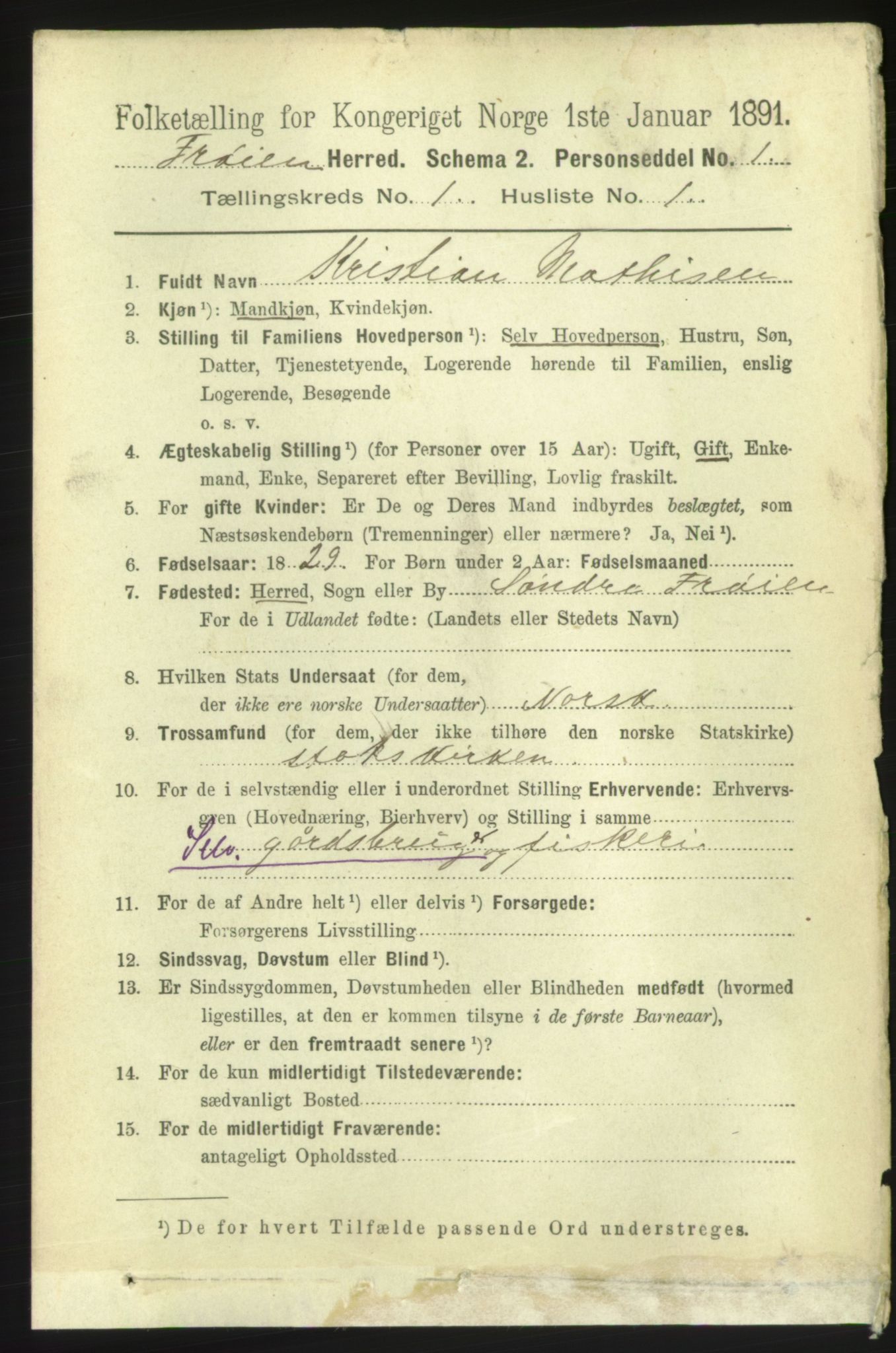 RA, 1891 census for 1619 Frøya, 1891, p. 142