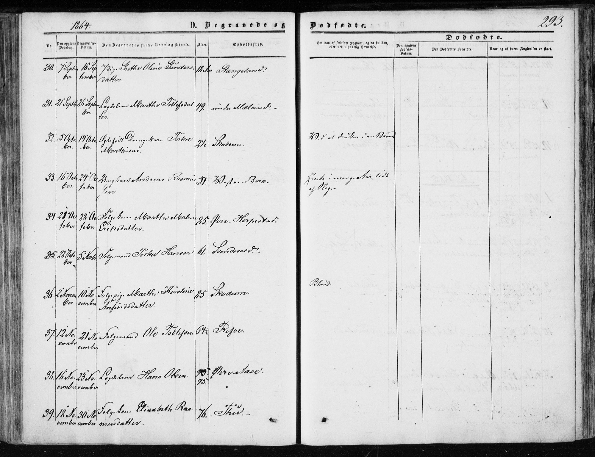 Klepp sokneprestkontor, AV/SAST-A-101803/001/3/30BA/L0005: Parish register (official) no. A 5, 1853-1870, p. 293