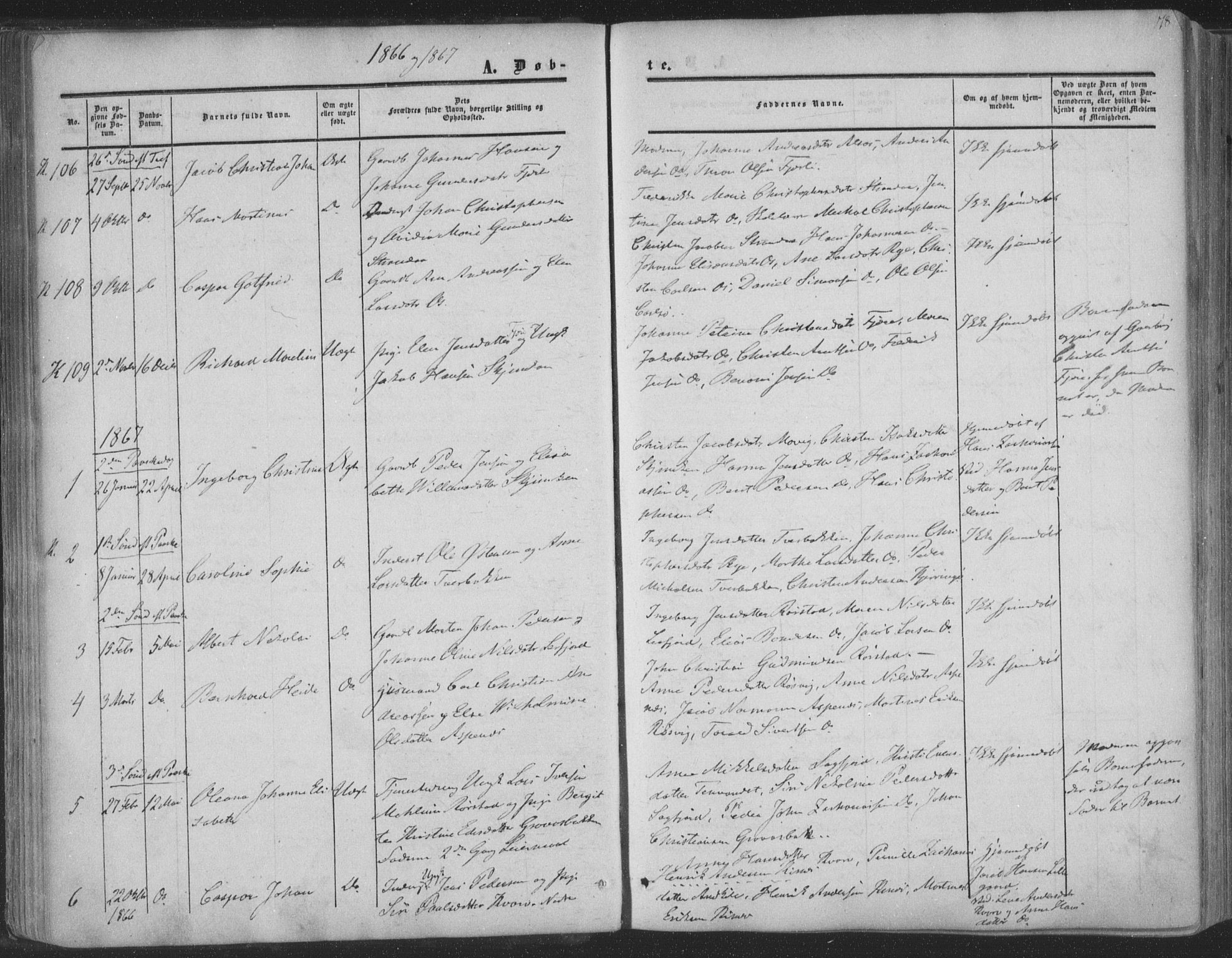 Ministerialprotokoller, klokkerbøker og fødselsregistre - Nordland, AV/SAT-A-1459/853/L0770: Parish register (official) no. 853A09, 1857-1870, p. 78