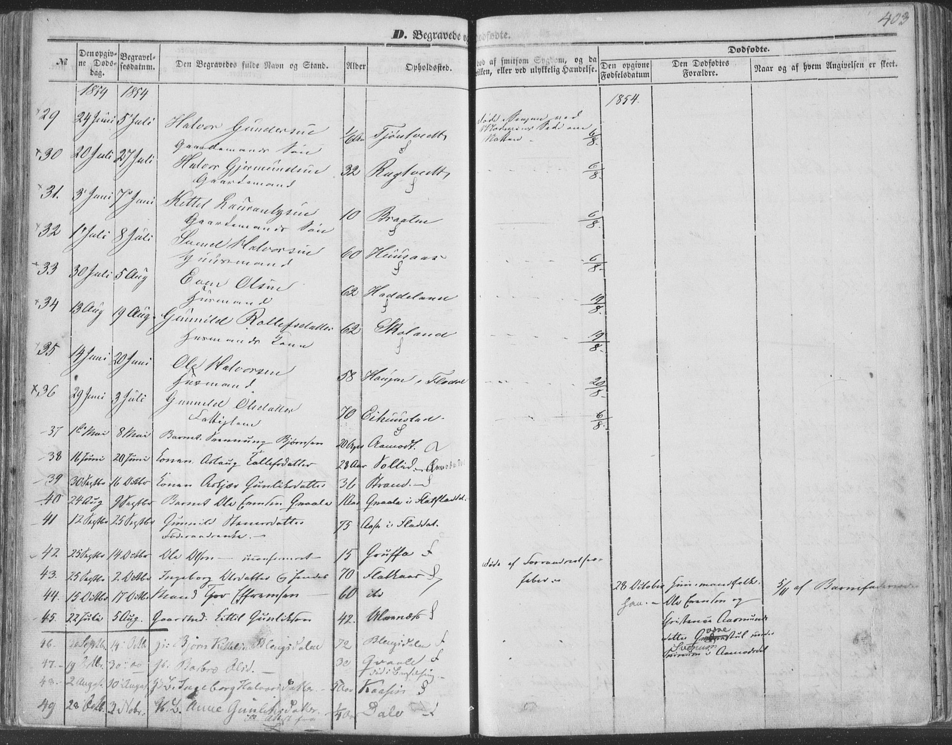 Seljord kirkebøker, AV/SAKO-A-20/F/Fa/L012b: Parish register (official) no. I 12B, 1850-1865, p. 403