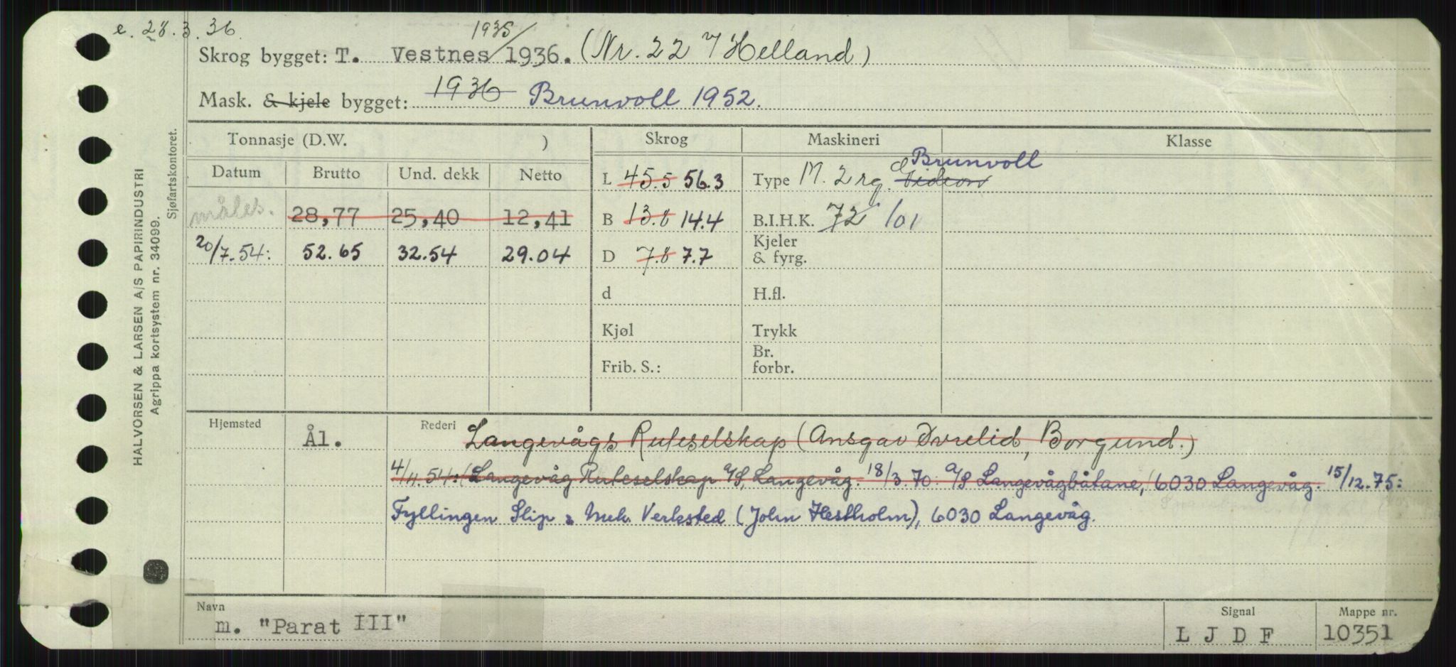 Sjøfartsdirektoratet med forløpere, Skipsmålingen, AV/RA-S-1627/H/Ha/L0004/0002: Fartøy, Mas-R / Fartøy, Odin-R, p. 227