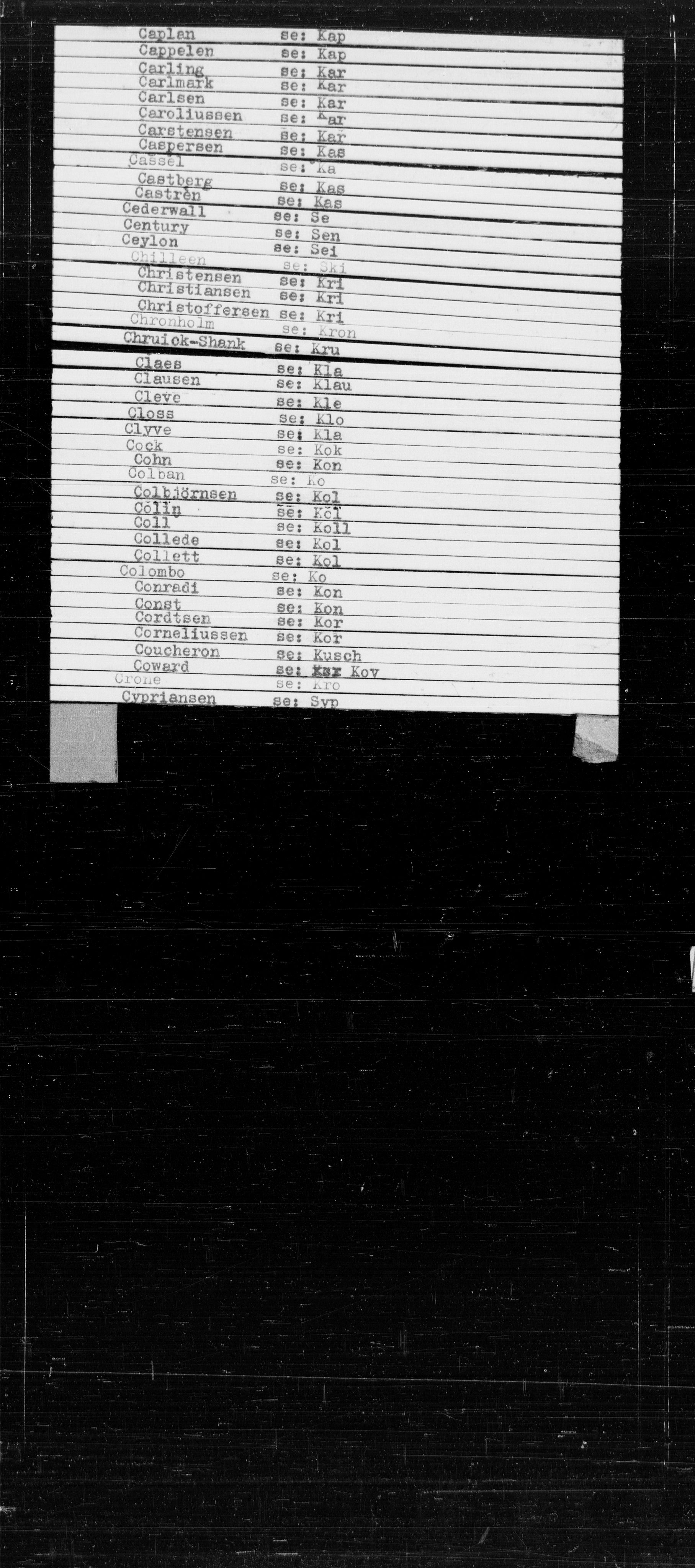 Den Kgl. Norske Legasjons Flyktningskontor, RA/S-6753/V/Va/L0022: Kjesäterkartoteket.  Alfabetisk register, A-Å., 1940-1945, p. 120