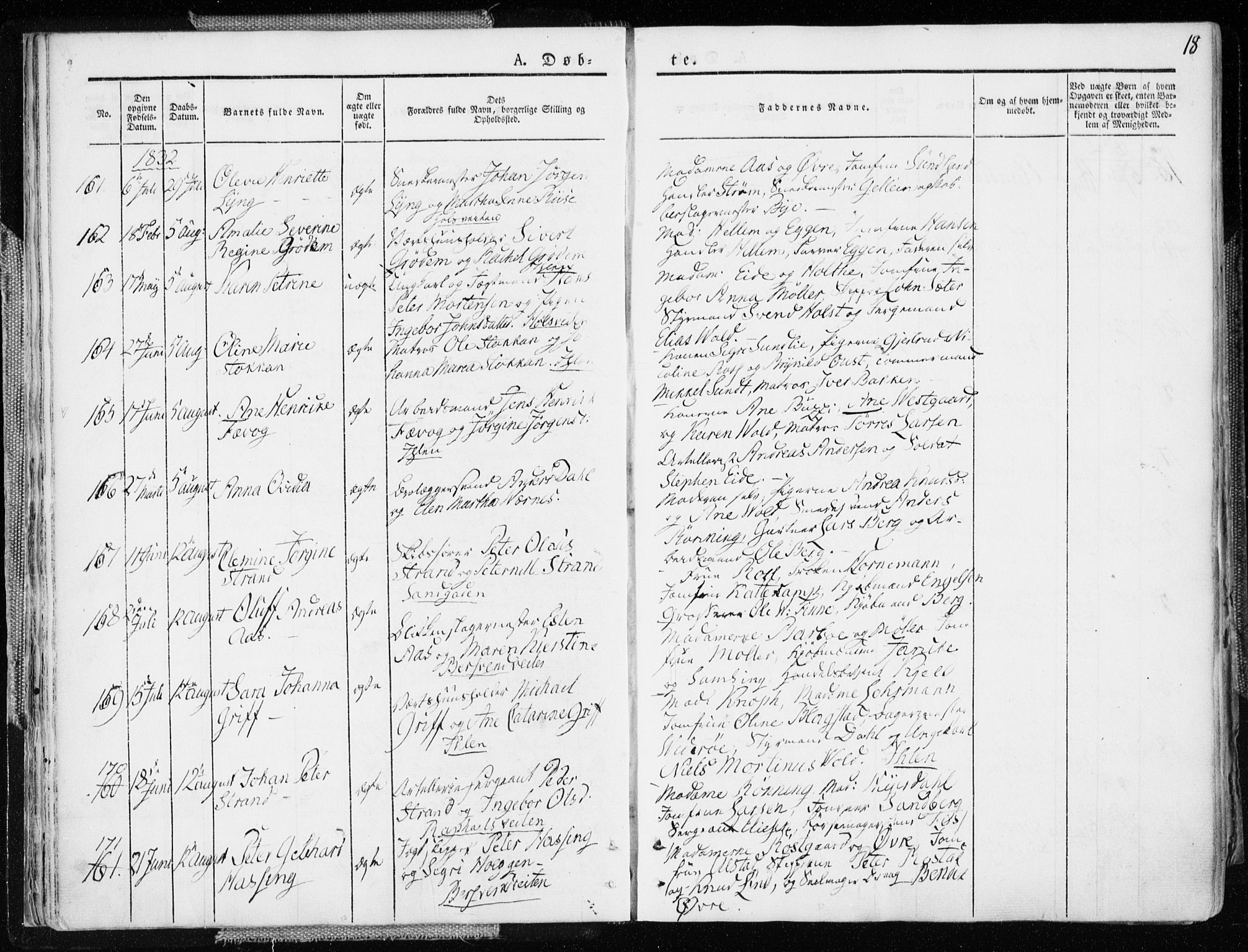 Ministerialprotokoller, klokkerbøker og fødselsregistre - Sør-Trøndelag, SAT/A-1456/601/L0047: Parish register (official) no. 601A15, 1831-1839, p. 18