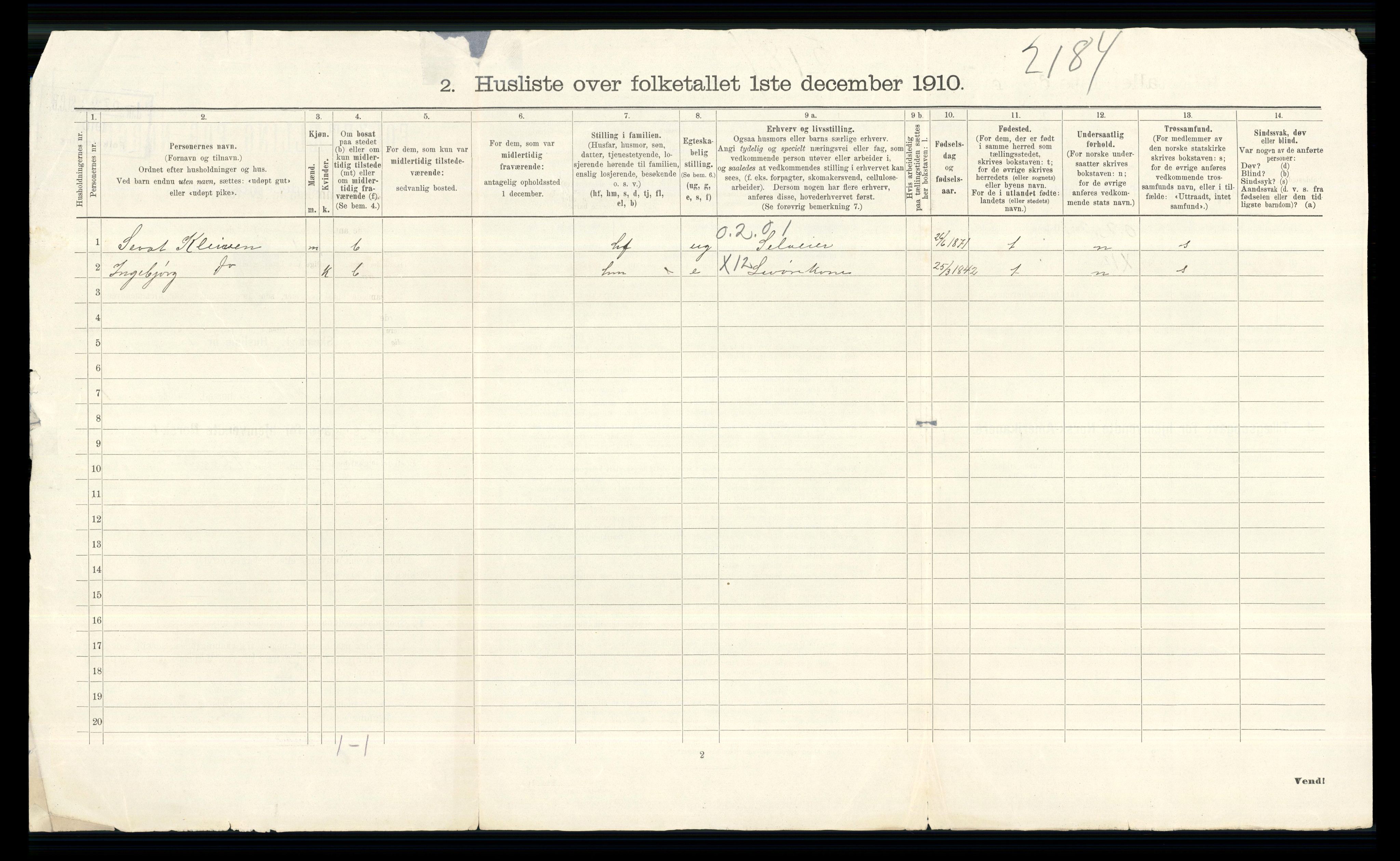 RA, 1910 census for Hol, 1910, p. 40