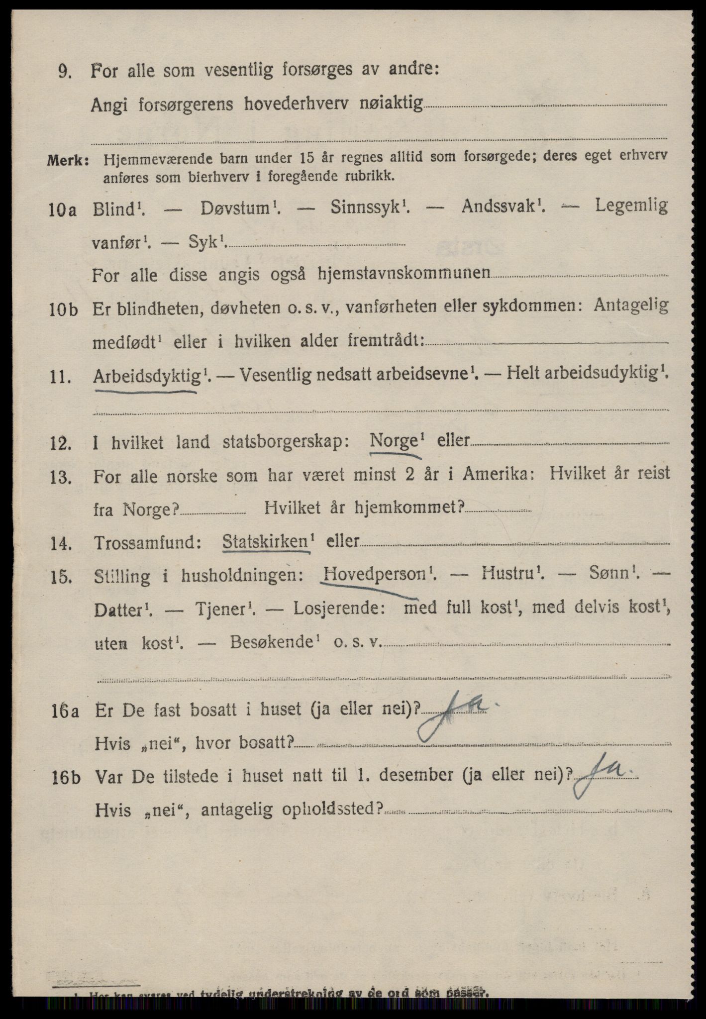 SAT, 1920 census for Ørsta, 1920, p. 2551