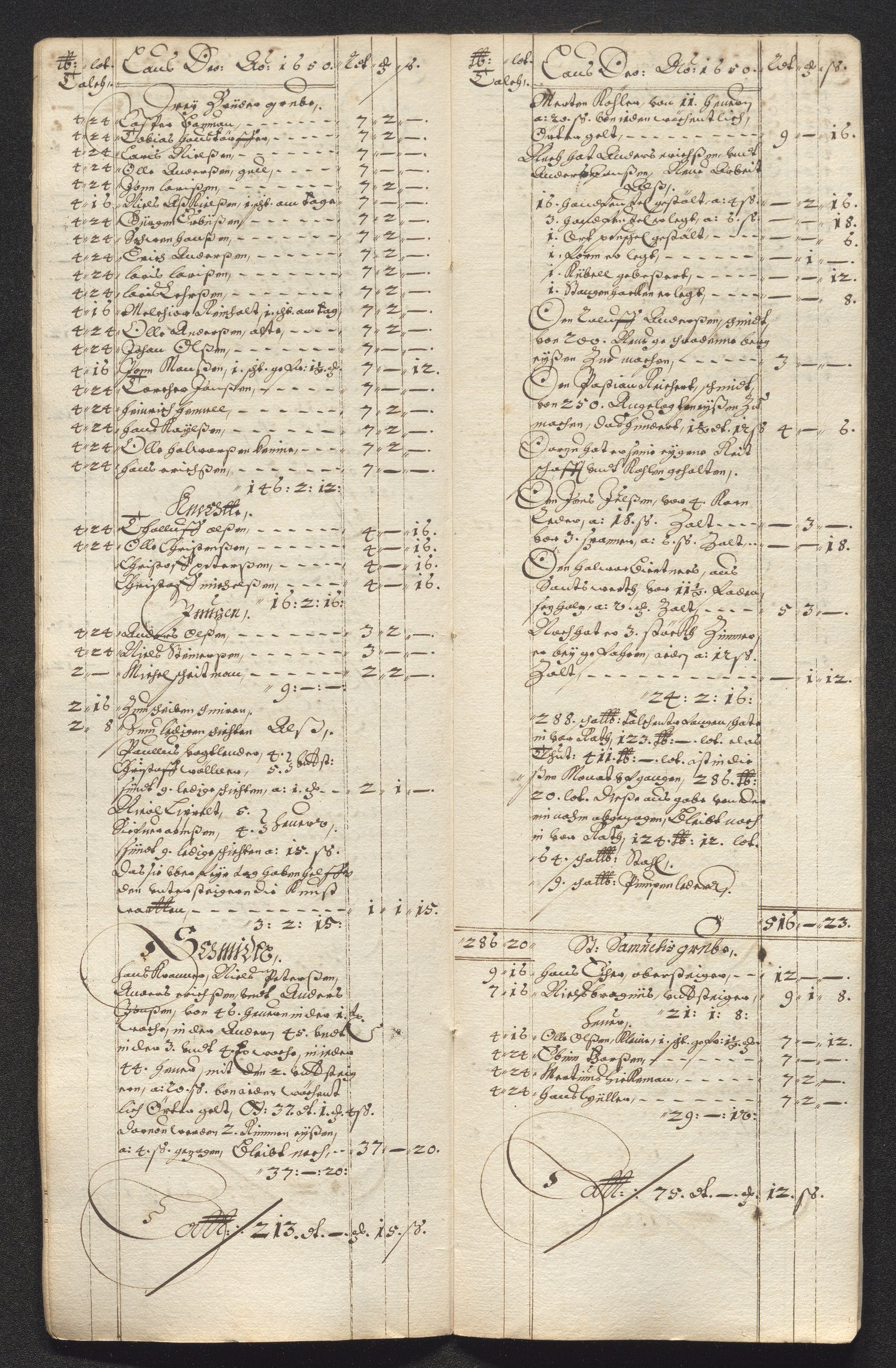 Kongsberg Sølvverk 1623-1816, SAKO/EA-3135/001/D/Dc/Dcd/L0024: Utgiftsregnskap for gruver m.m. , 1650, p. 84