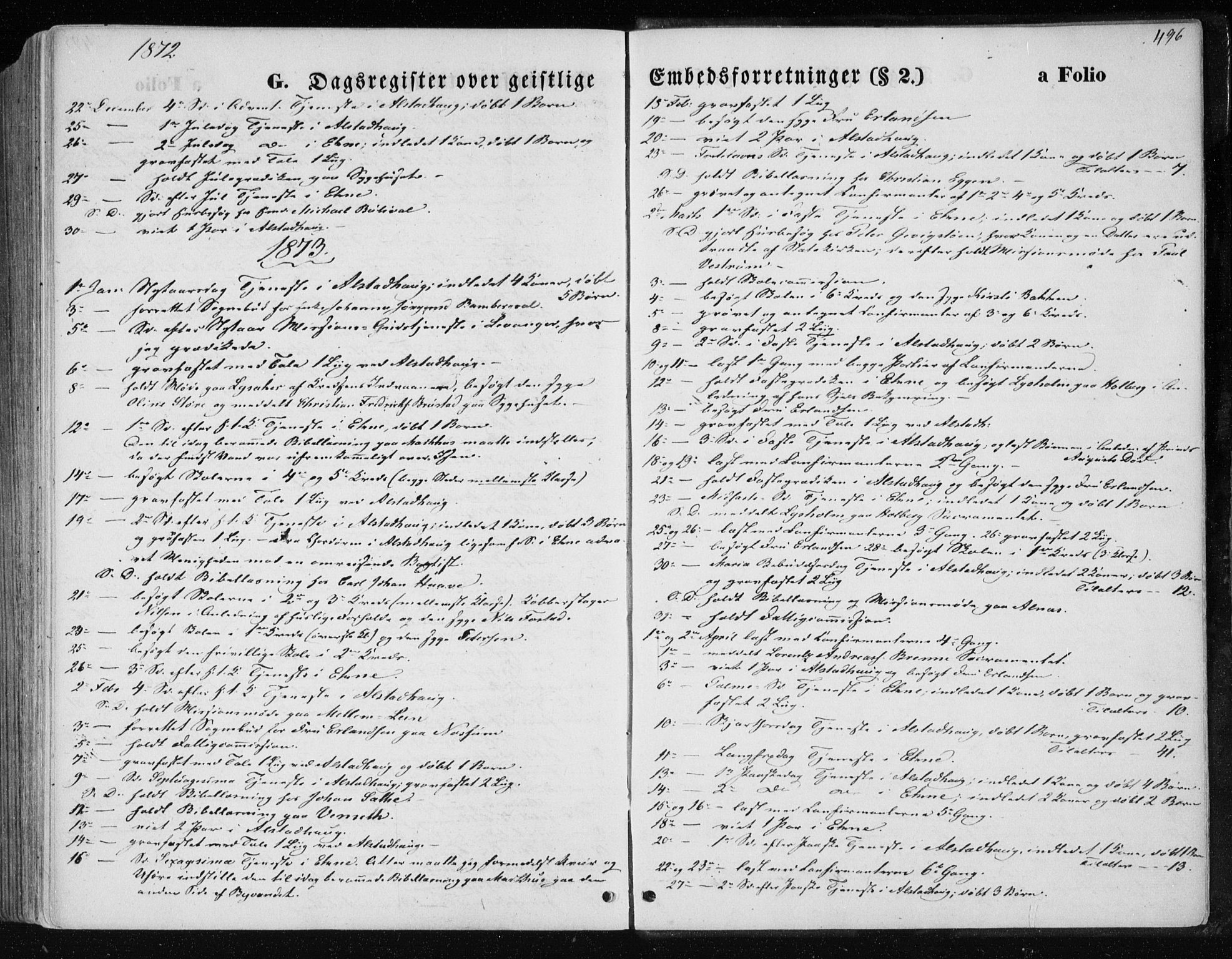 Ministerialprotokoller, klokkerbøker og fødselsregistre - Nord-Trøndelag, SAT/A-1458/717/L0157: Parish register (official) no. 717A08 /1, 1863-1877, p. 496