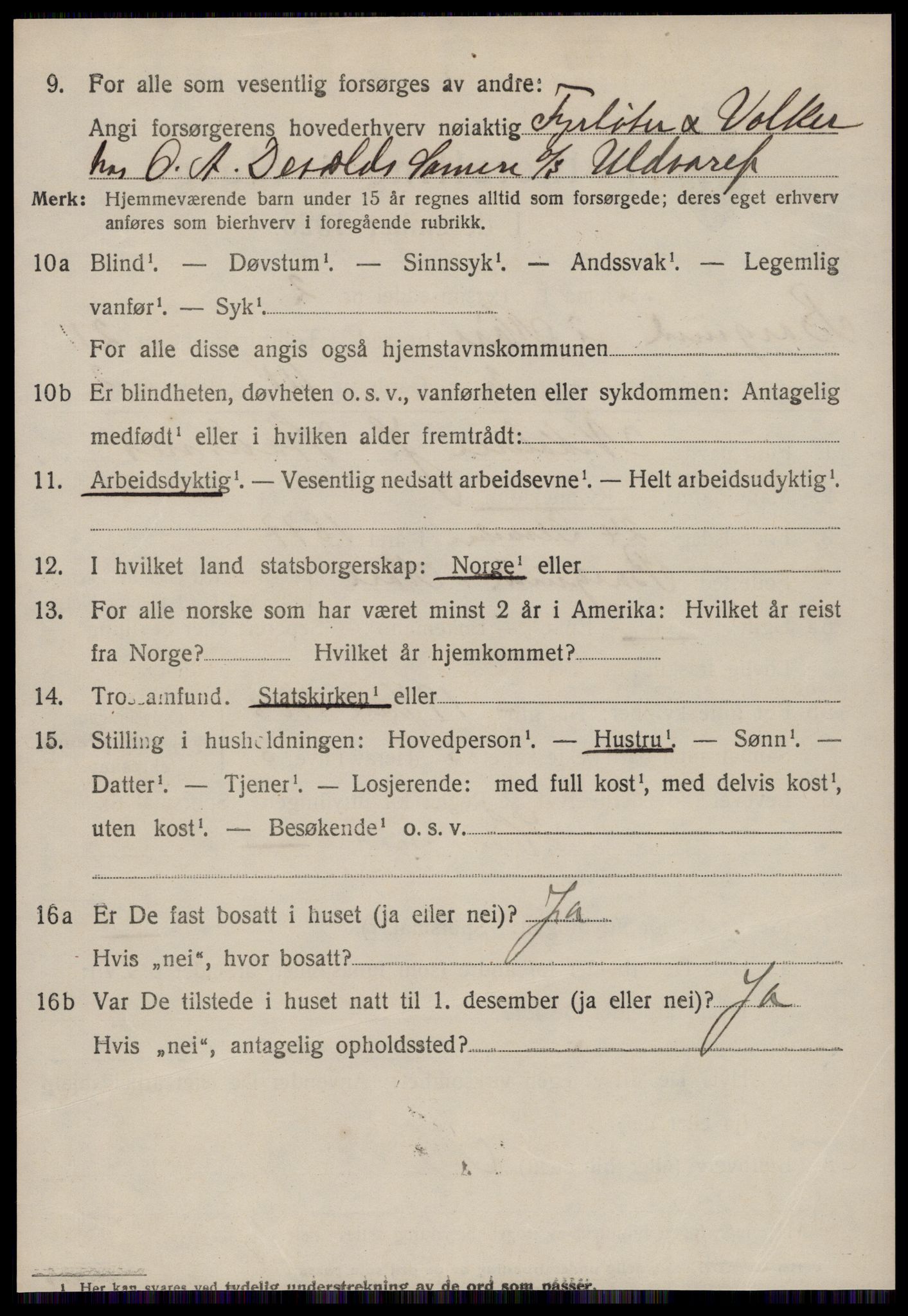 SAT, 1920 census for Borgund, 1920, p. 14311