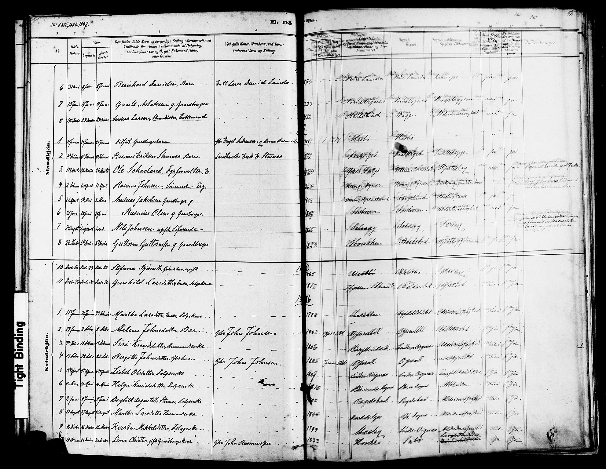 Finnøy sokneprestkontor, SAST/A-101825/H/Ha/Haa/L0010: Parish register (official) no. A 10, 1879-1890, p. 87