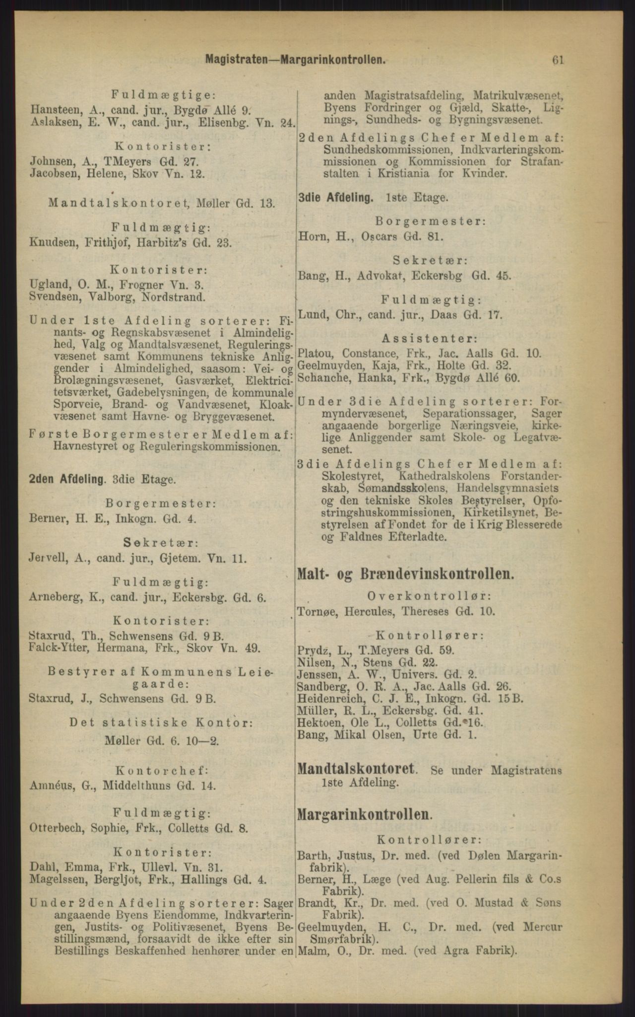 Kristiania/Oslo adressebok, PUBL/-, 1903, p. 61