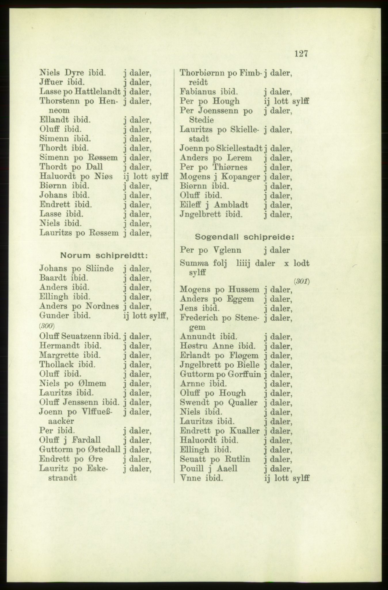 Publikasjoner utgitt av Arkivverket, PUBL/PUBL-001/C/0003: Bind 3: Skatten av Bergenhus len 1563, 1563, p. 127