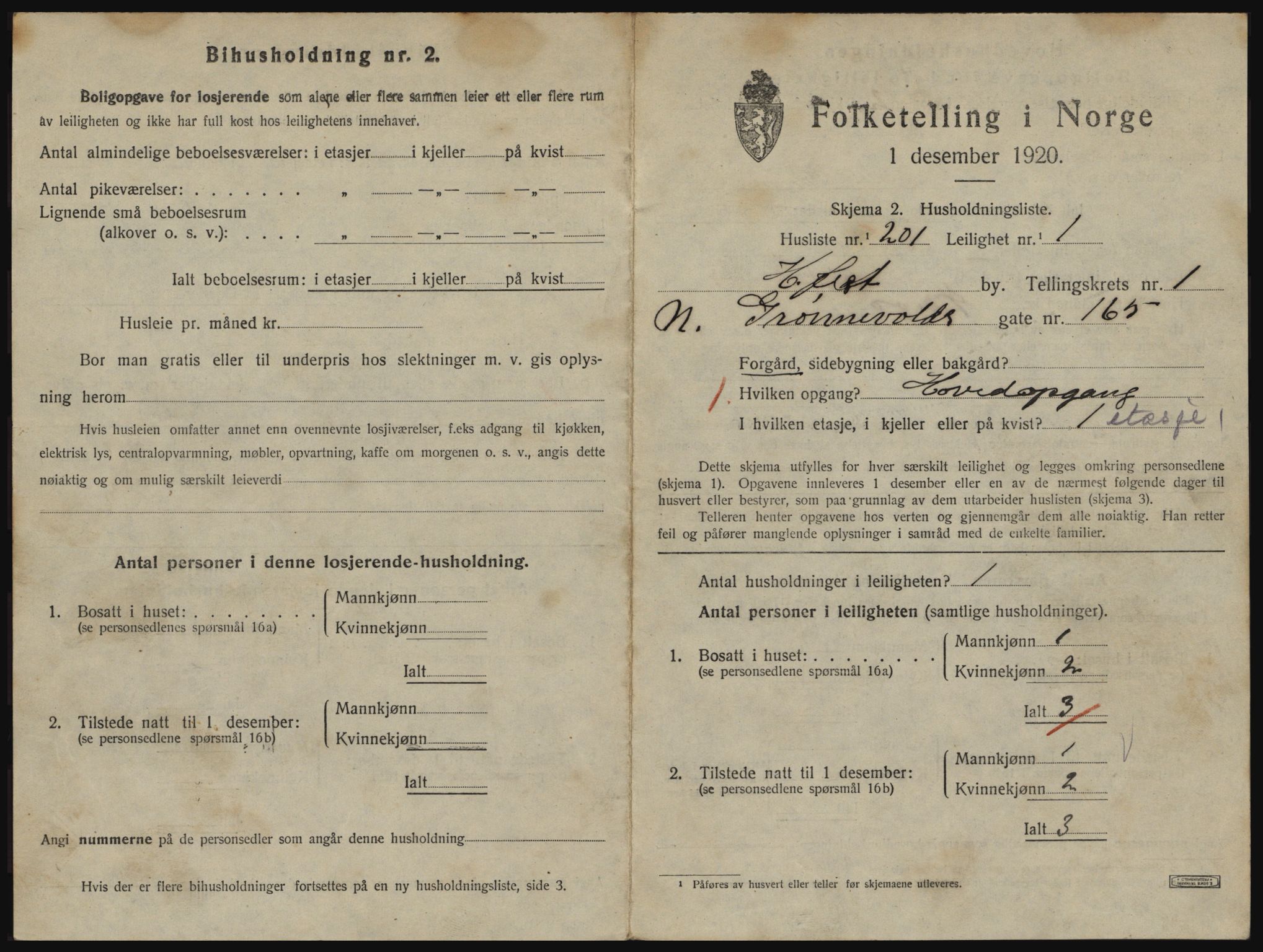 SATØ, 1920 census for Hammerfest, 1920, p. 1586