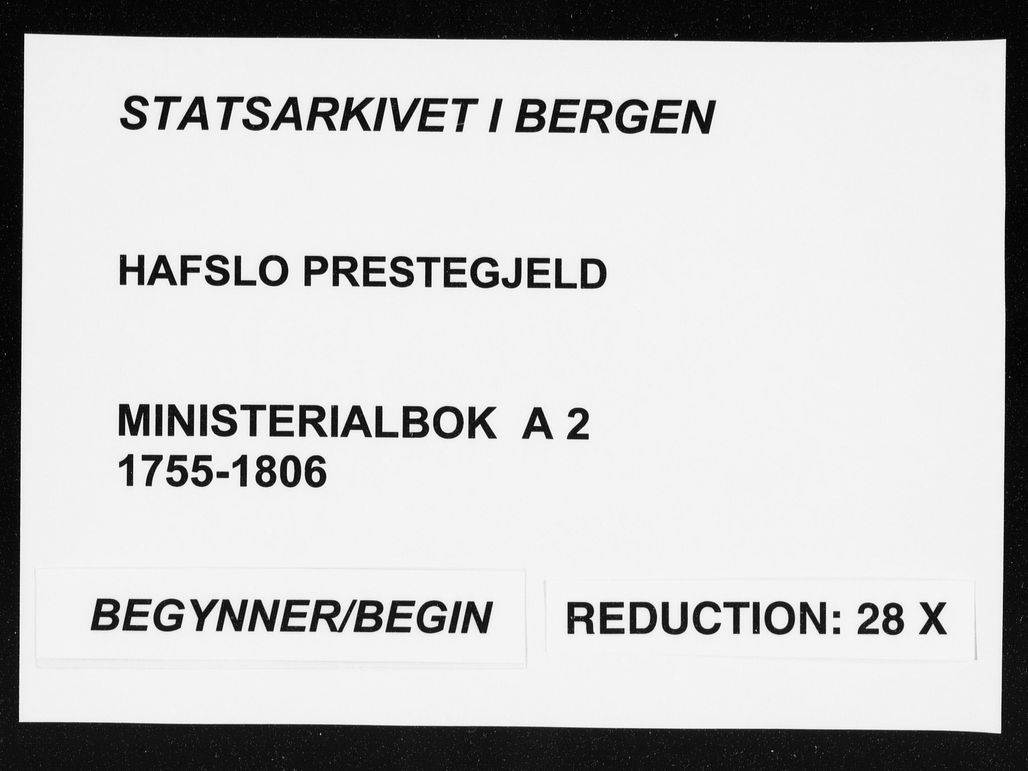 Hafslo sokneprestembete, SAB/A-80301/H/Haa/Haaa/L0002: Parish register (official) no. A 2, 1755-1806
