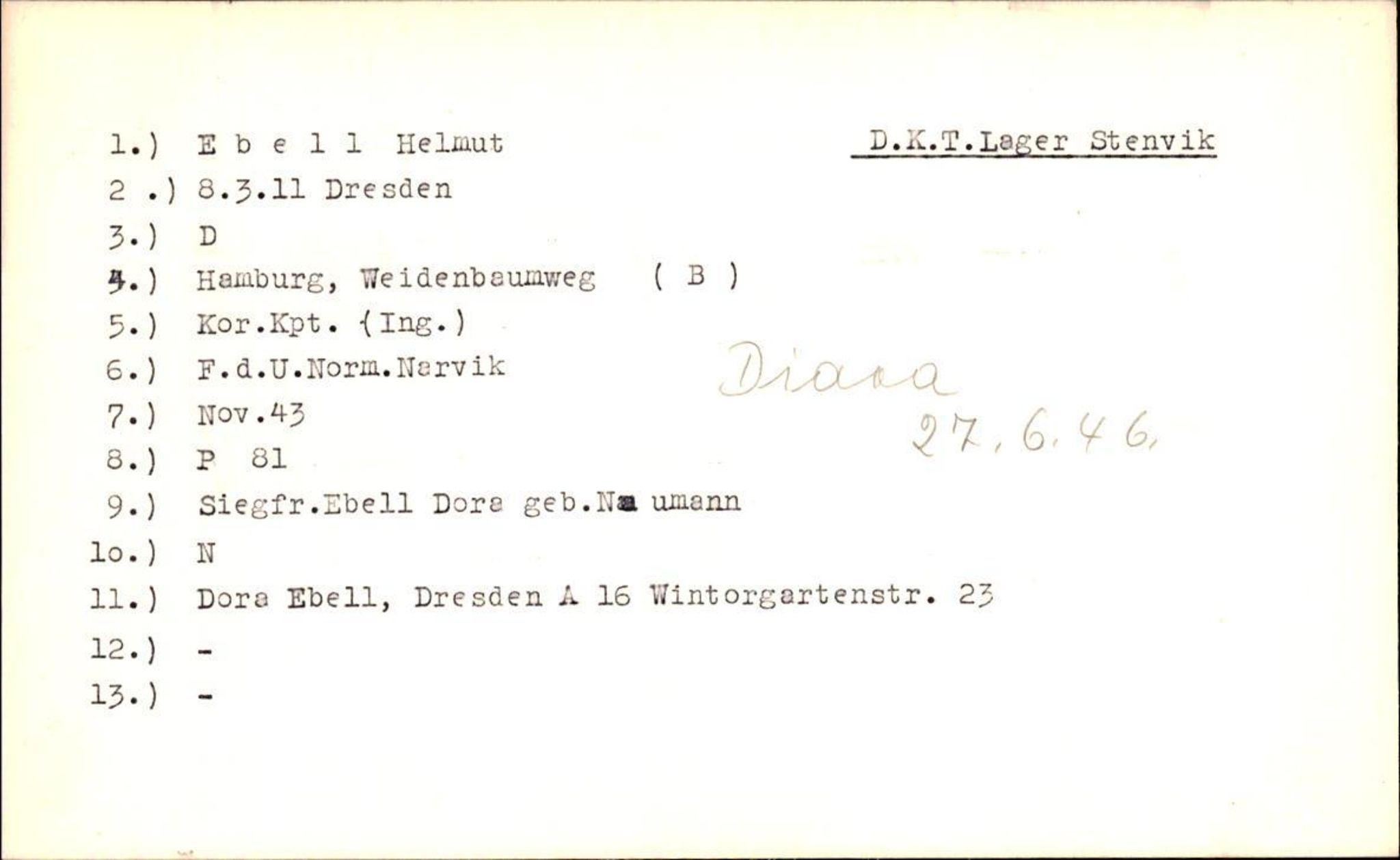 Hjemsendte tyskere , AV/RA-RAFA-6487/D/Db/L0009: Dethoff-Erfurth, 1945-1947, p. 669