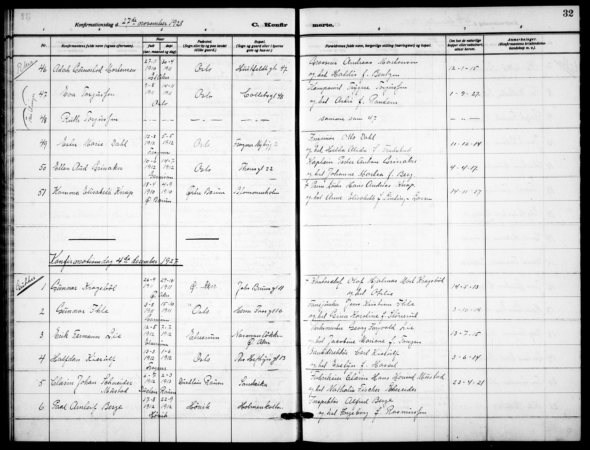 Garnisonsmenigheten Kirkebøker, AV/SAO-A-10846/F/Fa/L0017: Parish register (official) no. 17, 1926-1937, p. 32