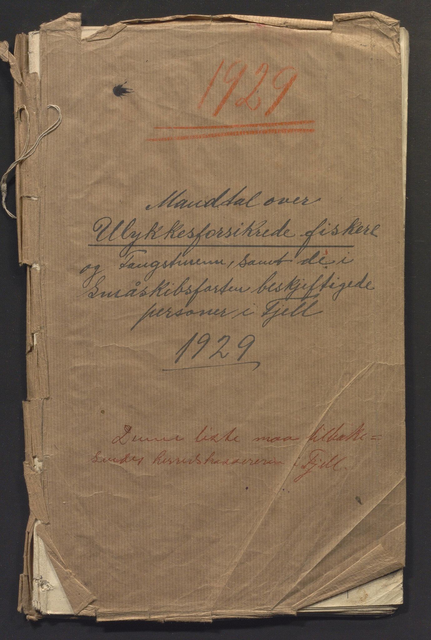 Fjell kommune. Fiskarmanntalsnemnda, IKAH/1246-352/F/Fa/L0001/0008: Fiskarmanntal / Fiskarmanntal, 1929