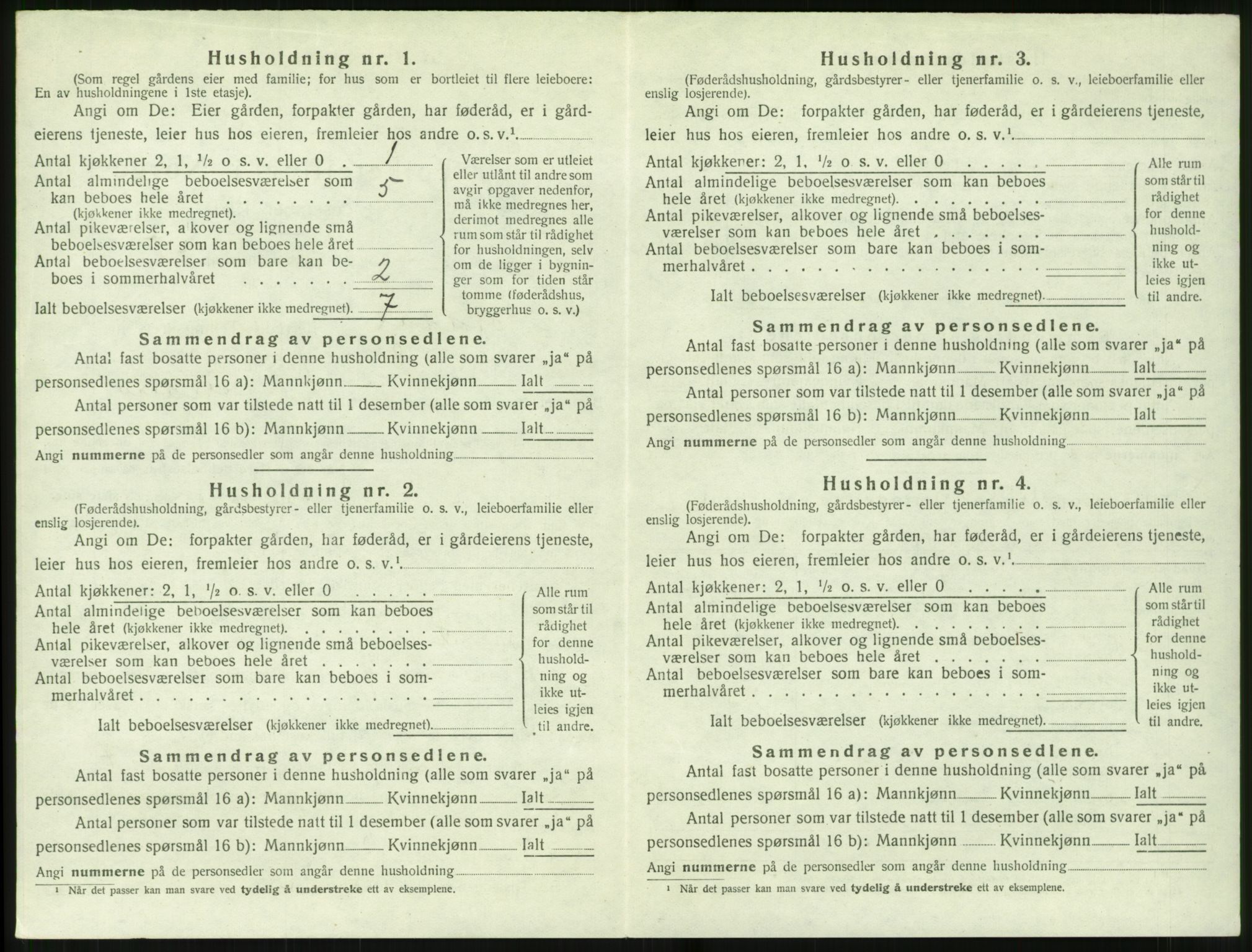 SAT, 1920 census for Norddal, 1920, p. 238